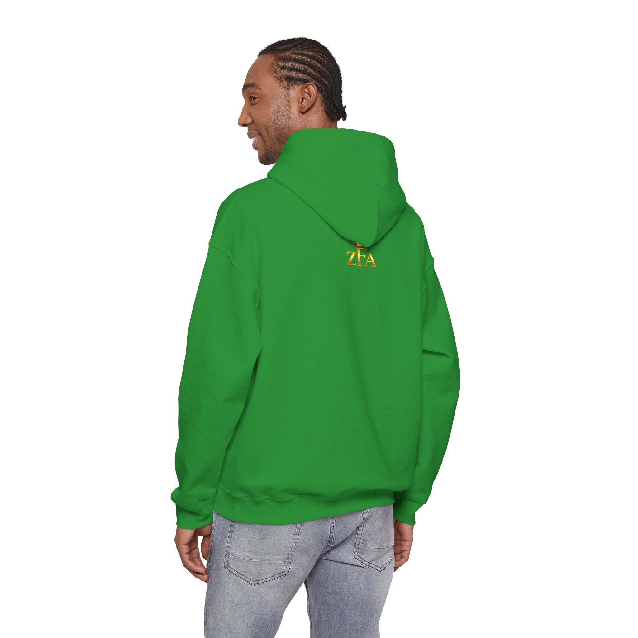 Zealous For All Hoodie — Gold Logo Printify
