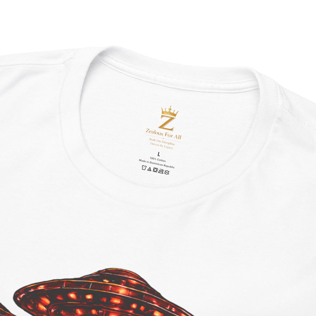 Adult "United. Fly. Organized." Graphic Tee (Red) Printify