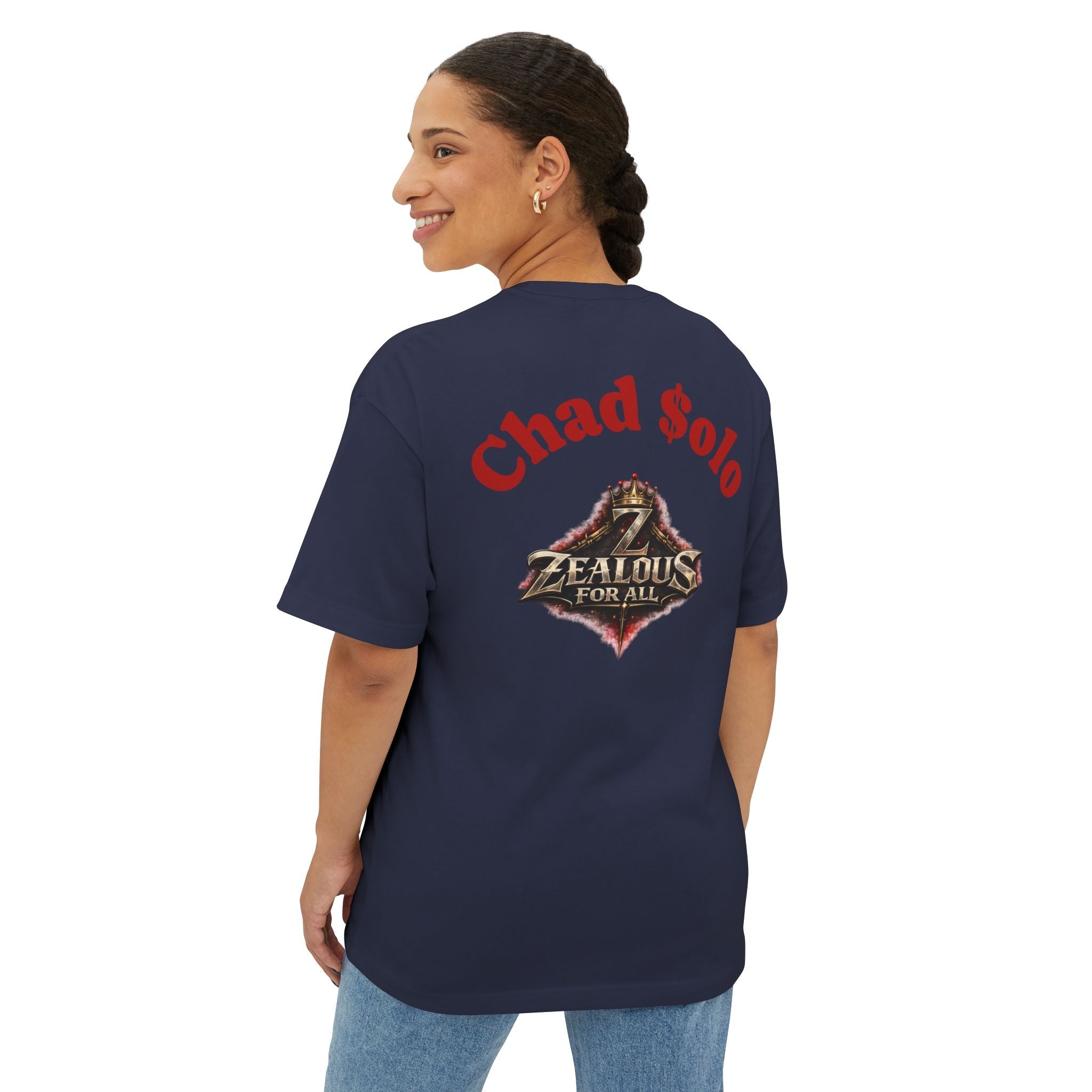 CEO CHAD EDITION *Oversized* Discipline Over Emotions Graphic Tee (Red Heart) Printify