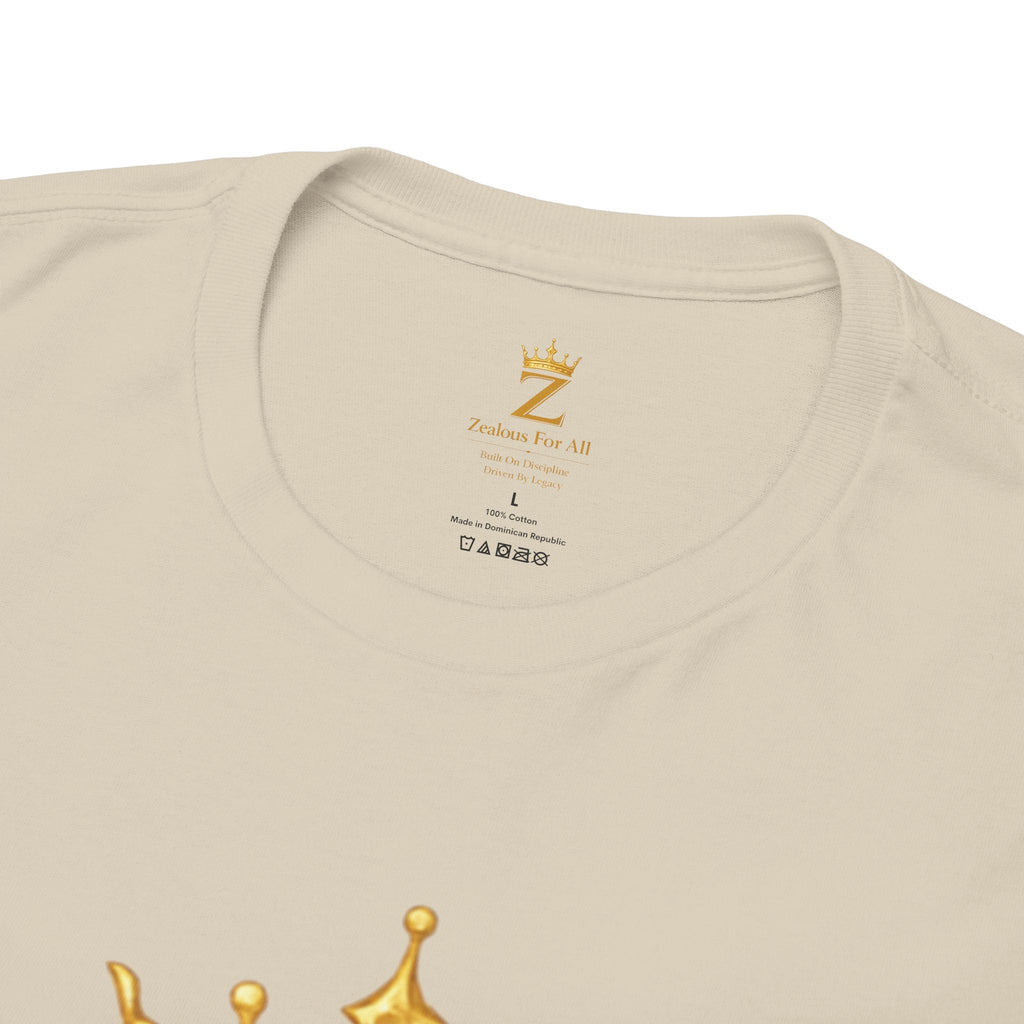 Unisex Zealous For All T-Shirt (Gold Logo (with Back logo) T-shirt) Printify