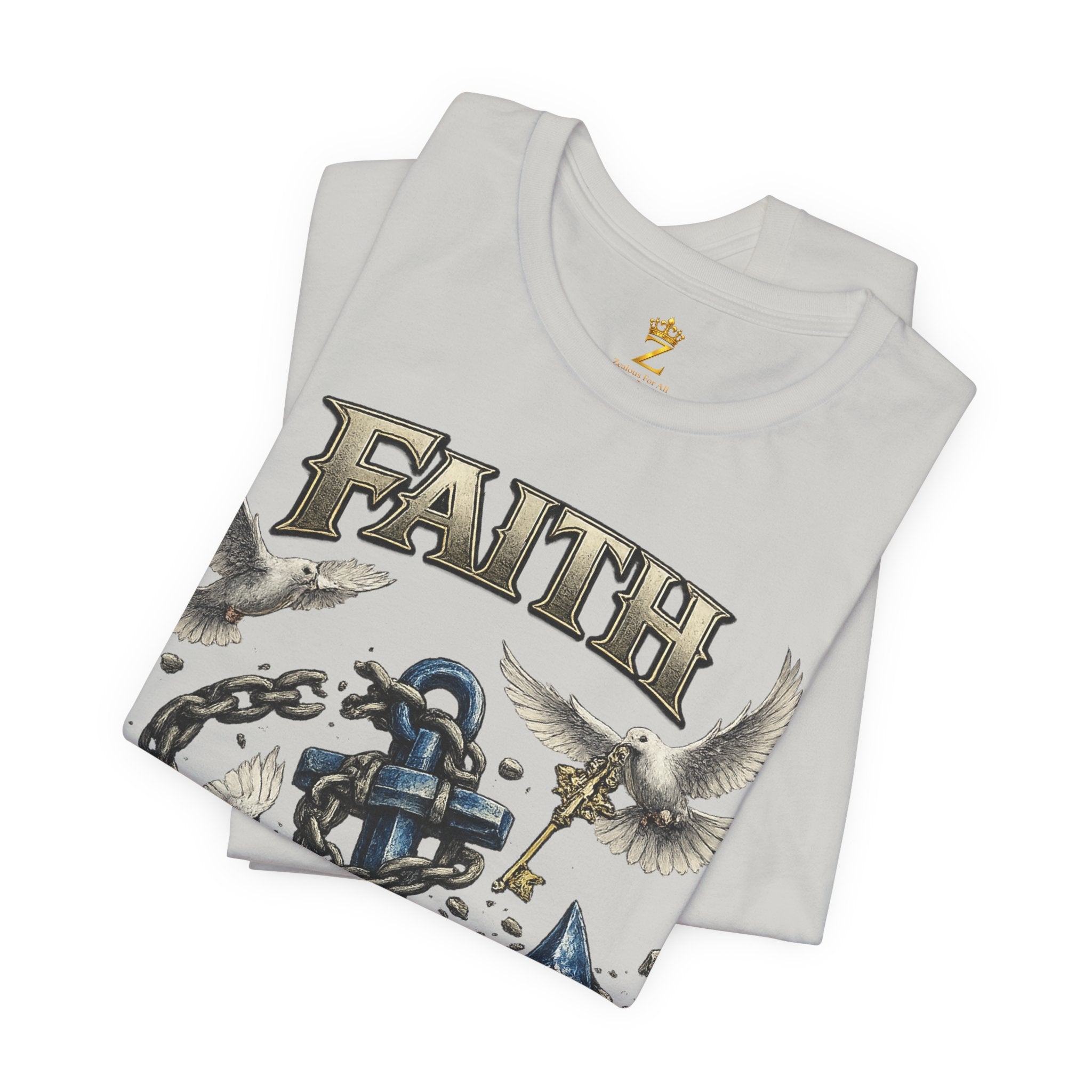Faith Prevails T‑Shirt (Blue Anchor) Printify