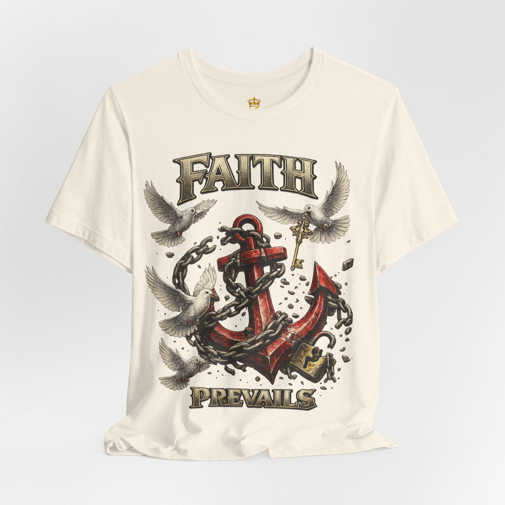 Faith Prevails T‑Shirt (Red Anchor) Printify