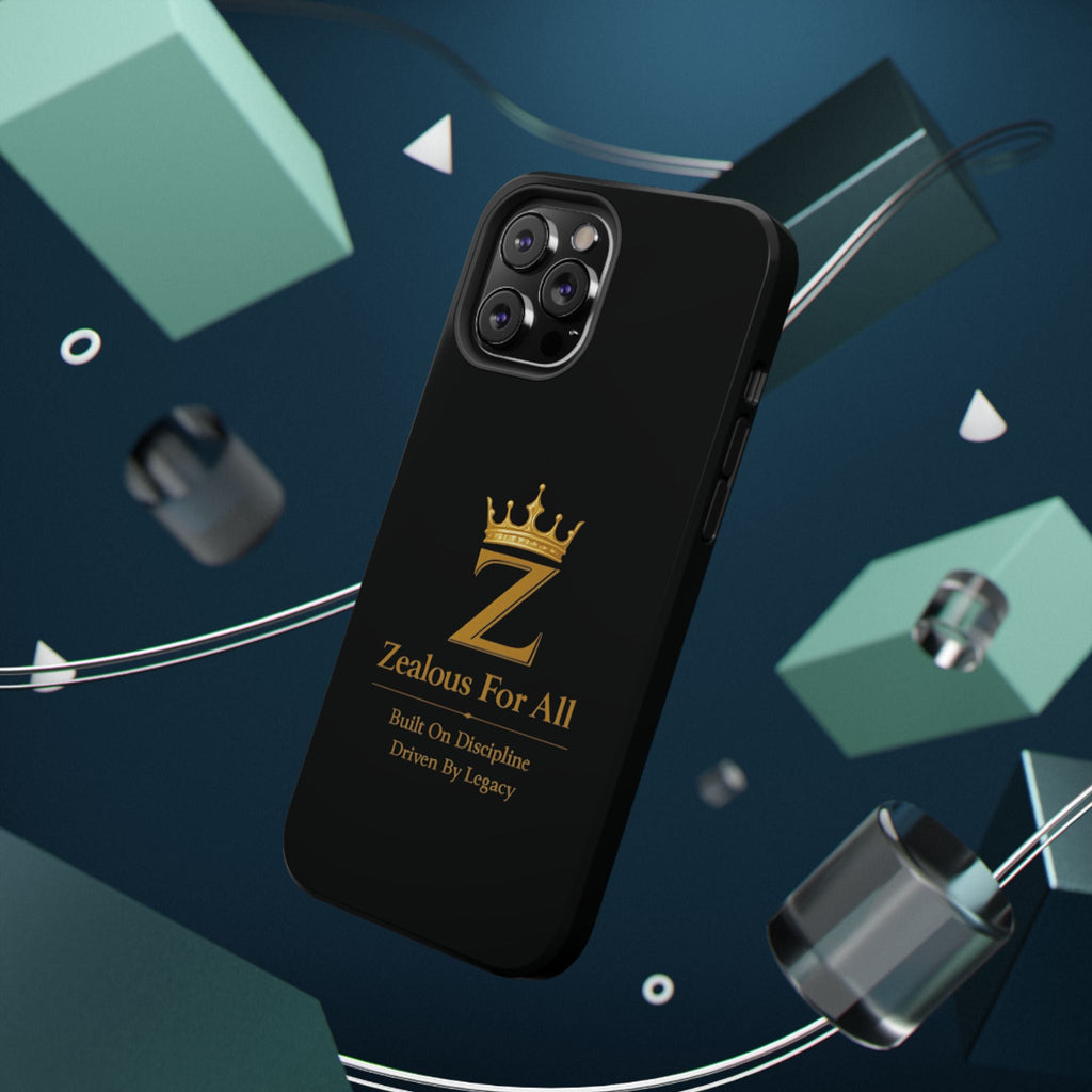 Phone Case — "Zealous For All" Gold Crown Impact-Resistant Case Printify