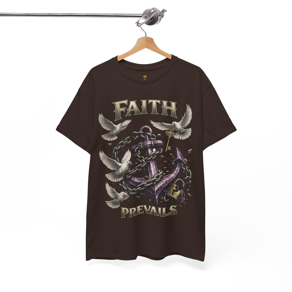 Adult Faith Prevails T‑Shirt (Purple Anchor) Printify