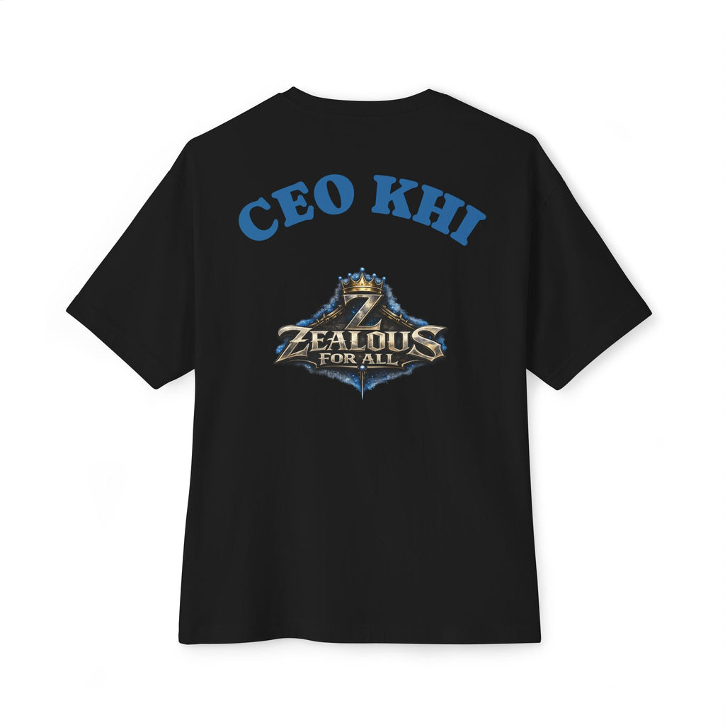 CEO KHI EDITION *Oversized* Discipline Over Emotions Graphic T-Shirt (Blue Heart) Printify