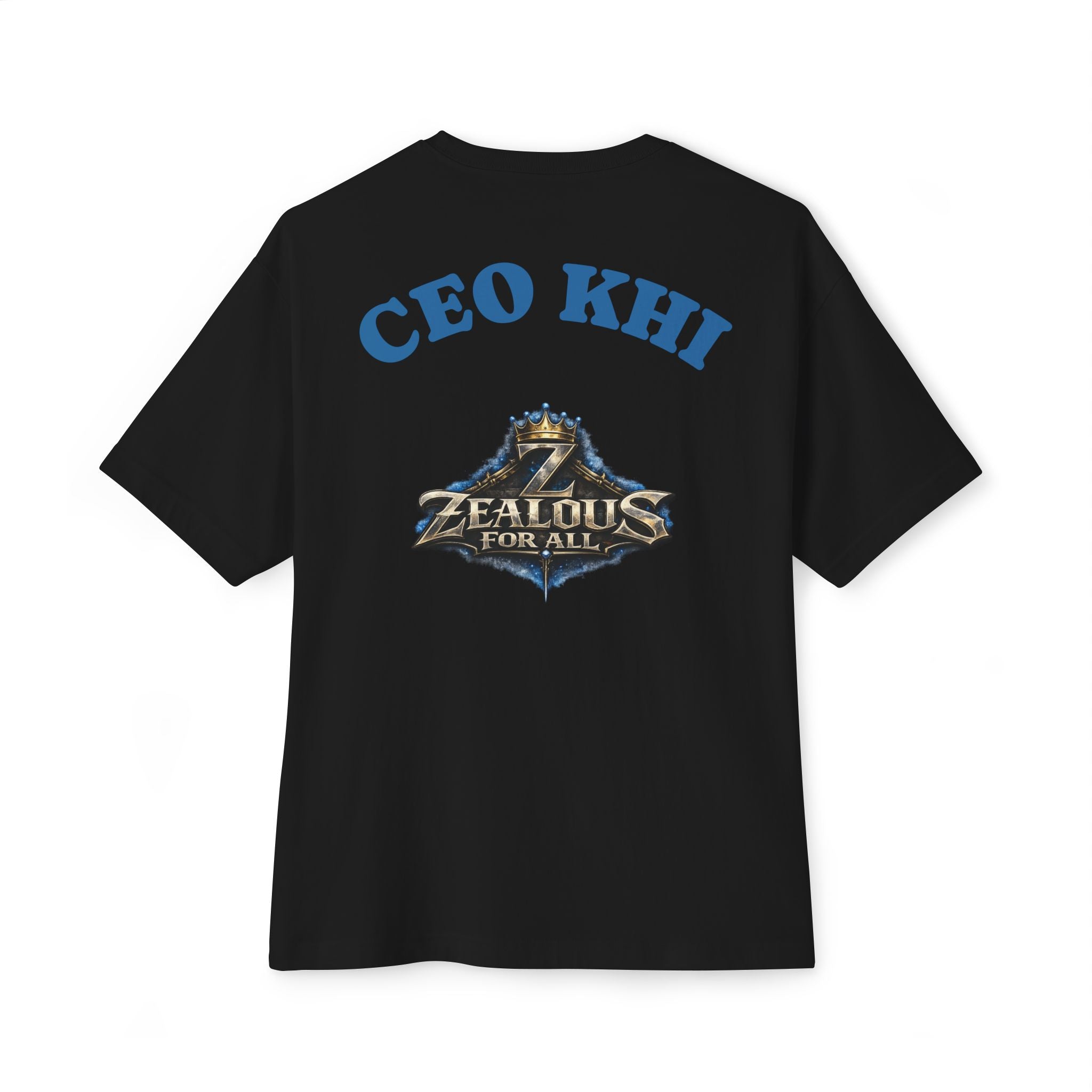 CEO KHI EDITION *Oversized* Discipline Over Emotions Graphic T-Shirt (Blue Heart) Printify