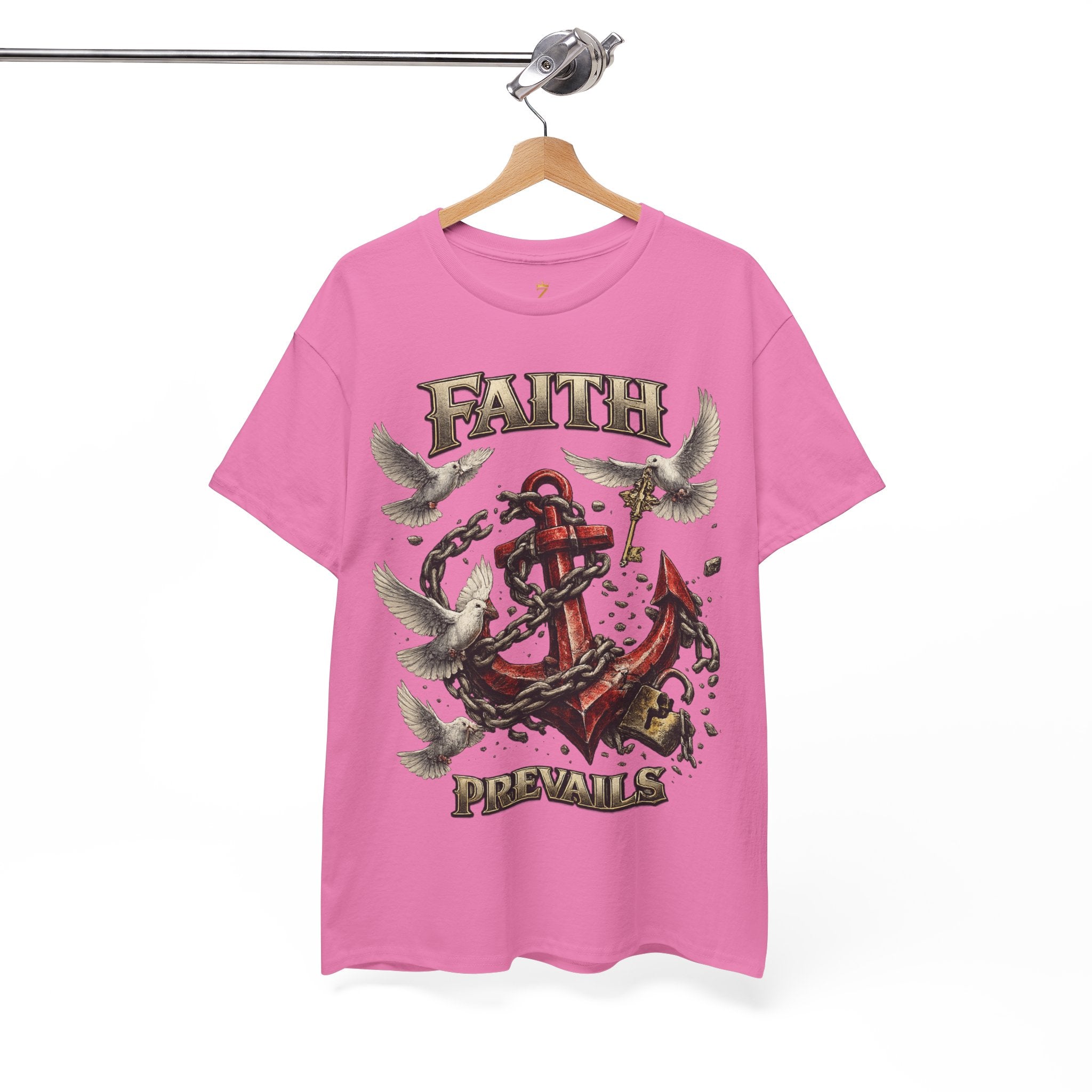 Adult Faith Prevails T‑Shirt (Red Anchor) Printify