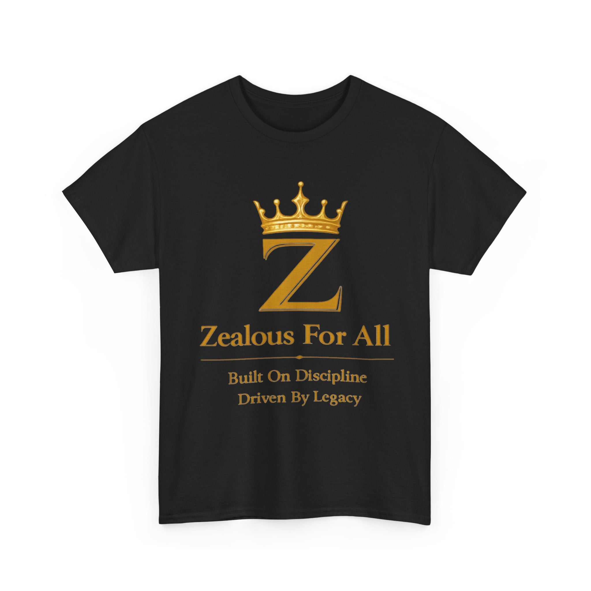 Unisex Zealous For All T-Shirt (Gold Logo) Printify
