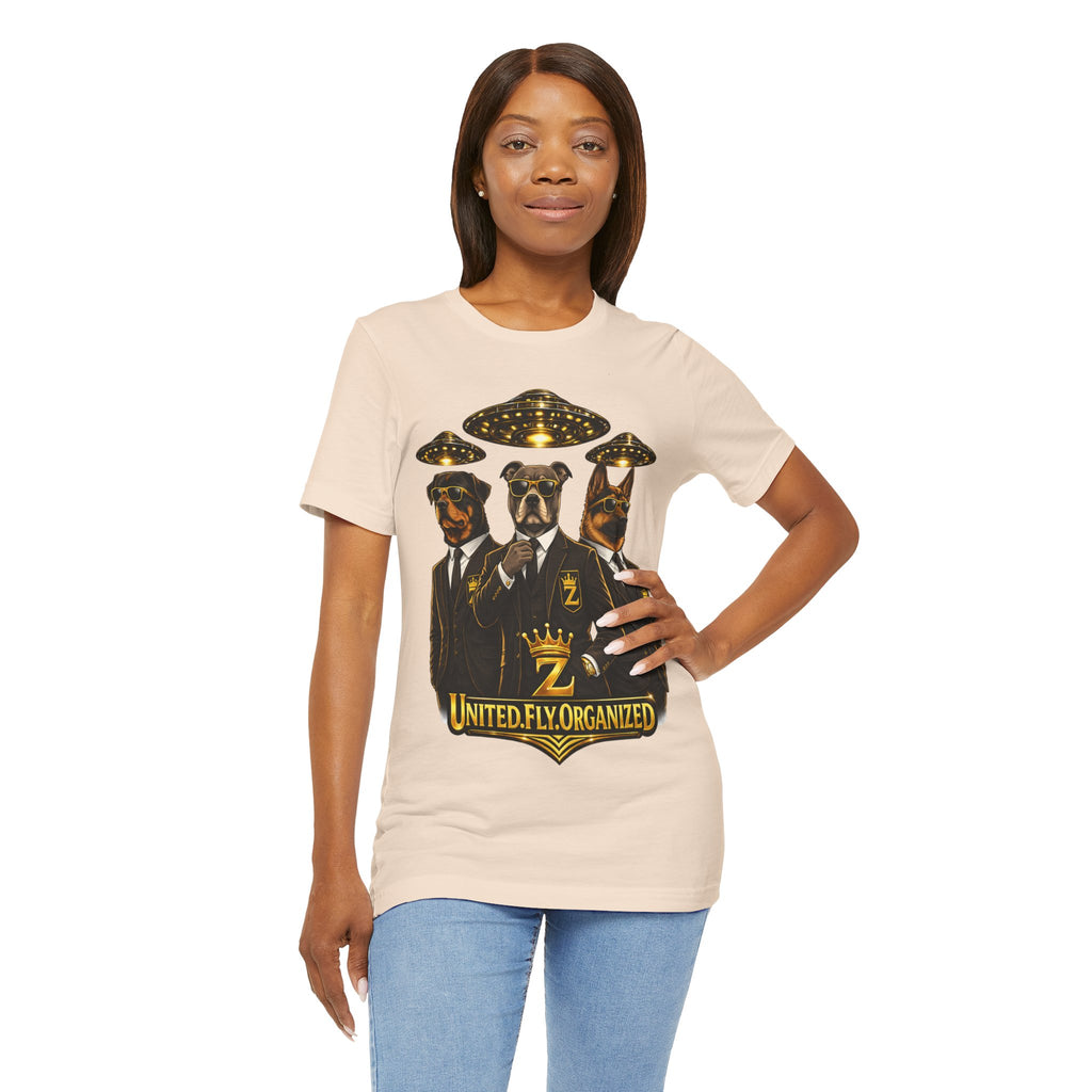 COMING SOON... United. Fly. Organized. Graphic Tee (Gold) Printify