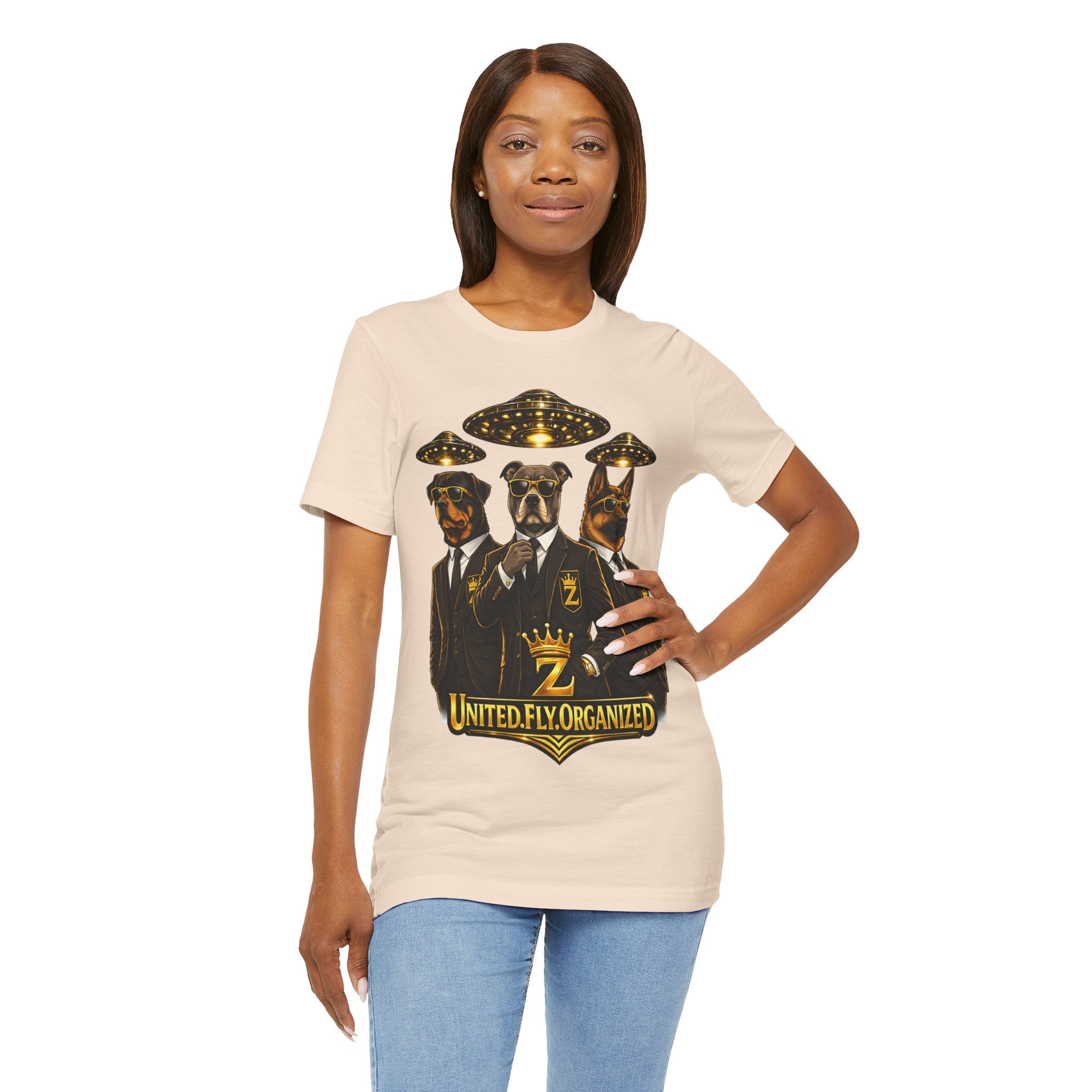 COMING SOON... United. Fly. Organized. Graphic Tee (Gold) Printify
