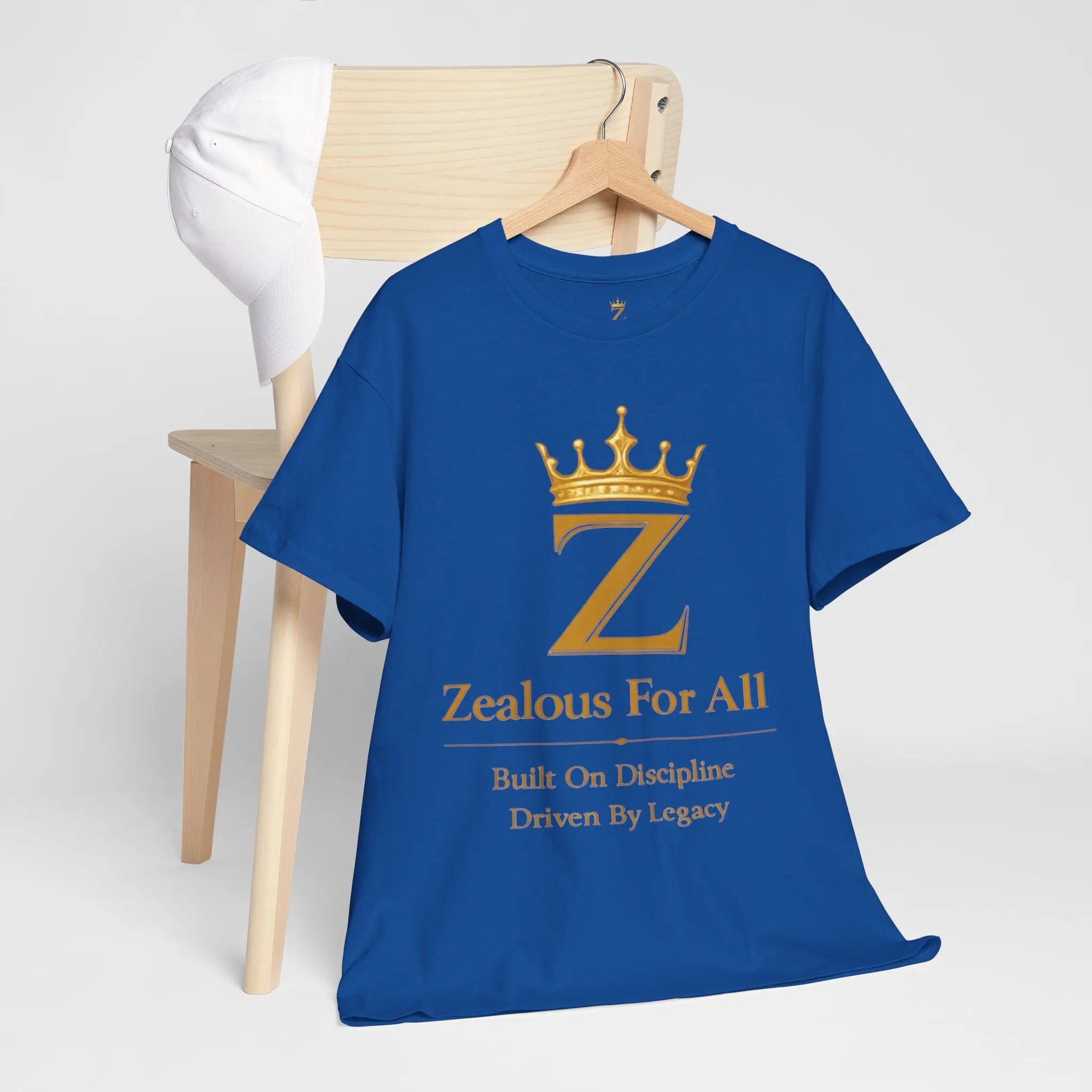 Unisex Zealous For All T-Shirt (Gold Logo (with Back logo) T-shirt) Printify