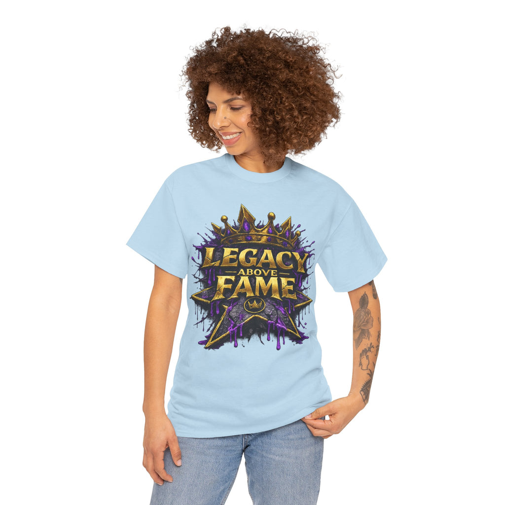 Adult Legacy Above Fame Graphic T-Shirt (Purple Drip) - Zealous For All