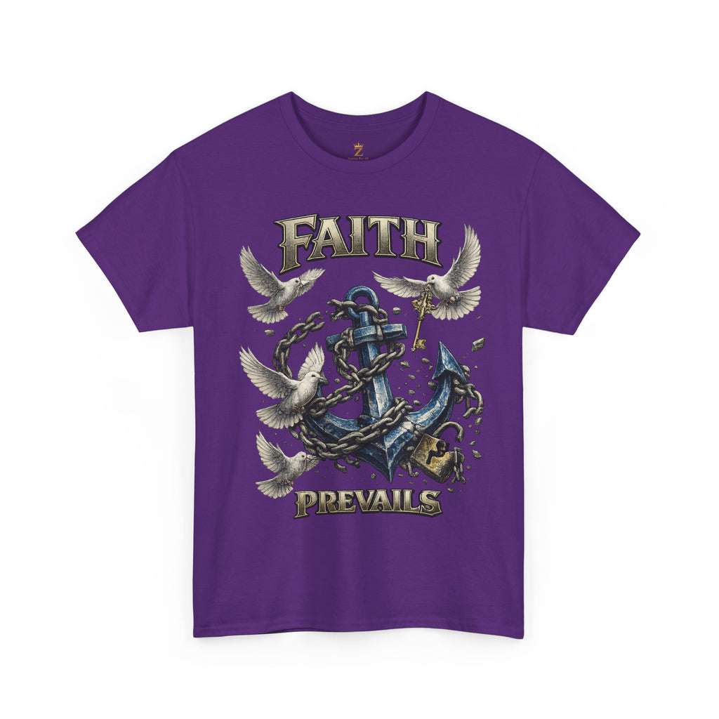 Adult Faith Prevails T‑Shirt (Blue Anchor) Printify