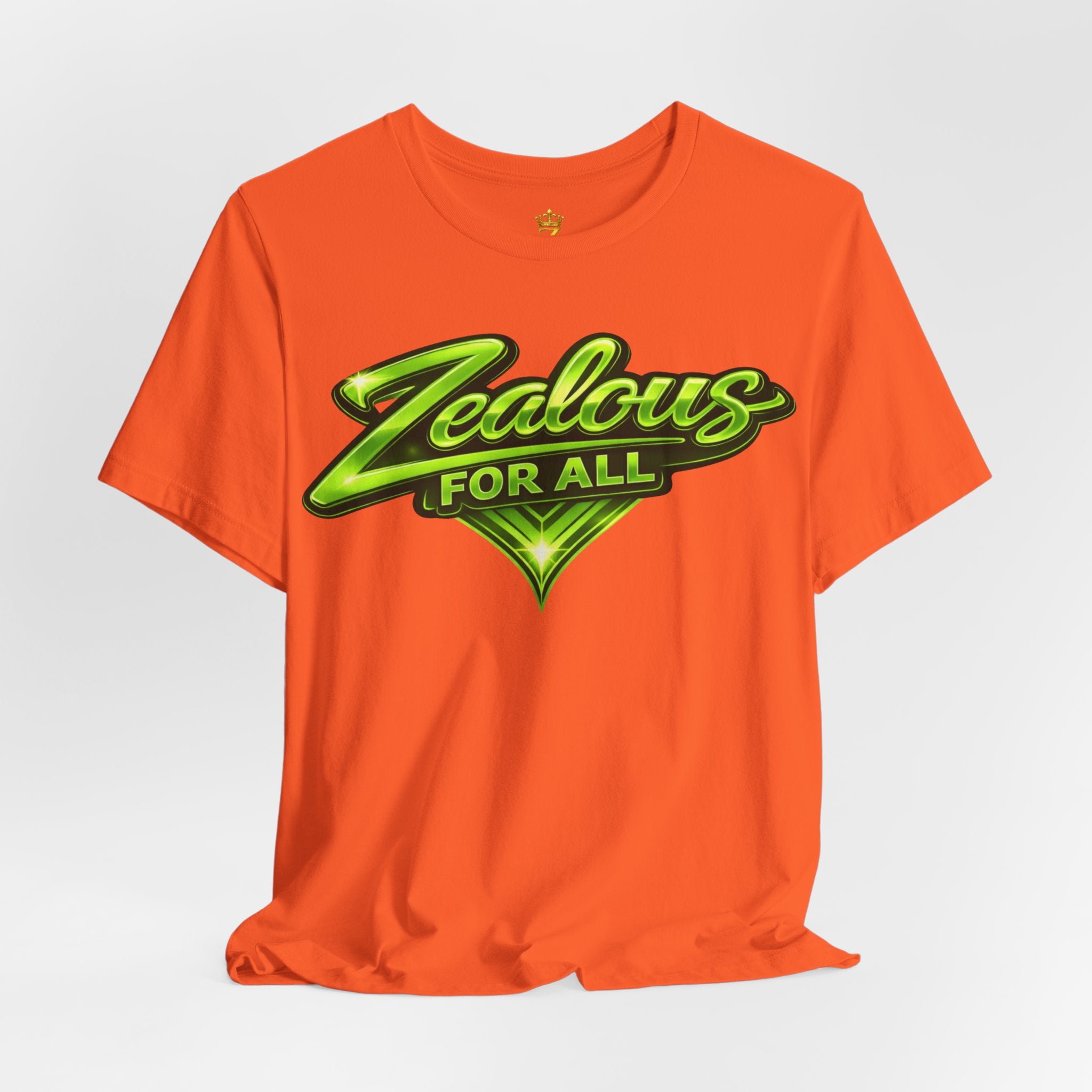 Zealous For All Graphic T-Shirt (Lime Green Logo) Printify