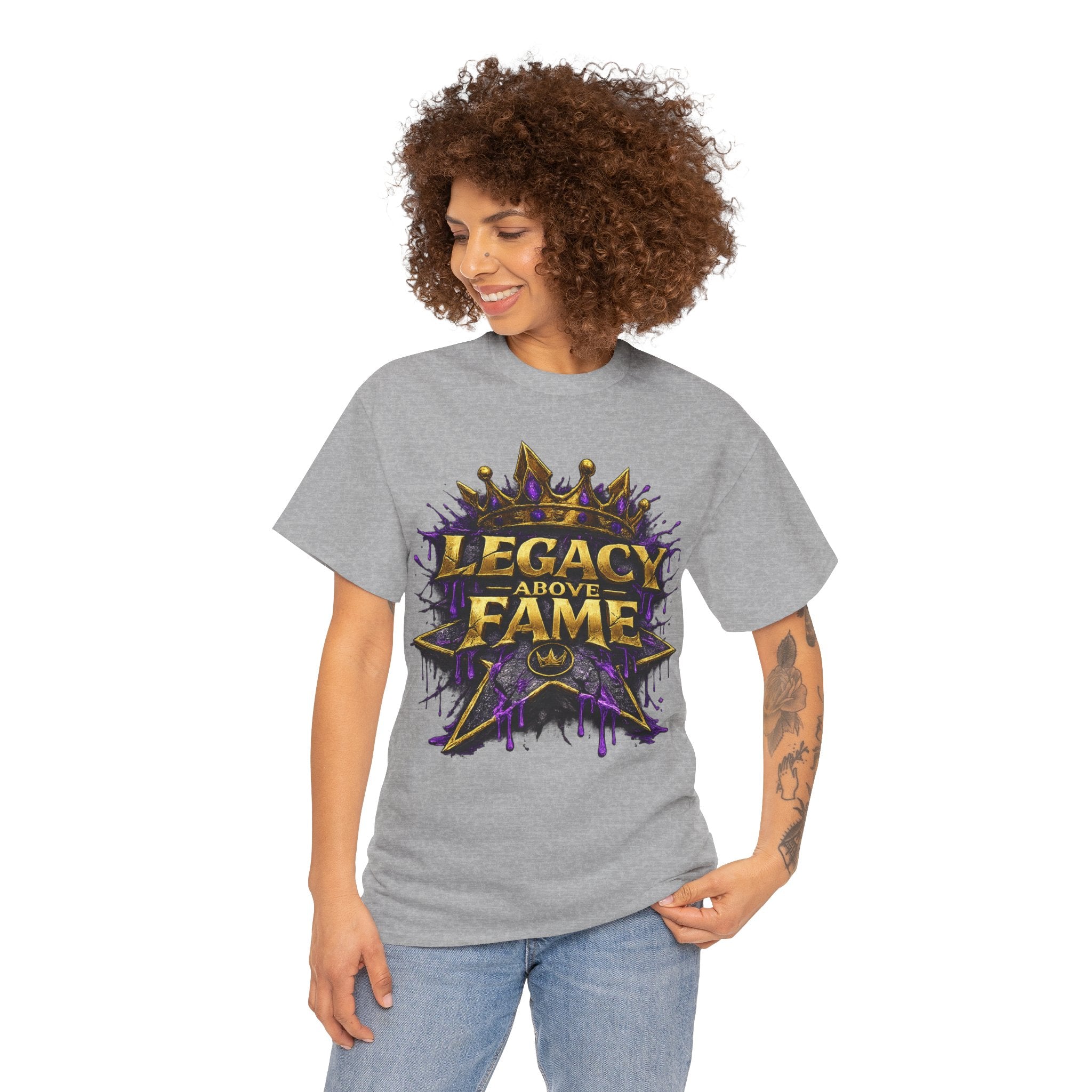 Adult Legacy Above Fame Graphic T-Shirt (Purple Drip) - Zealous For All