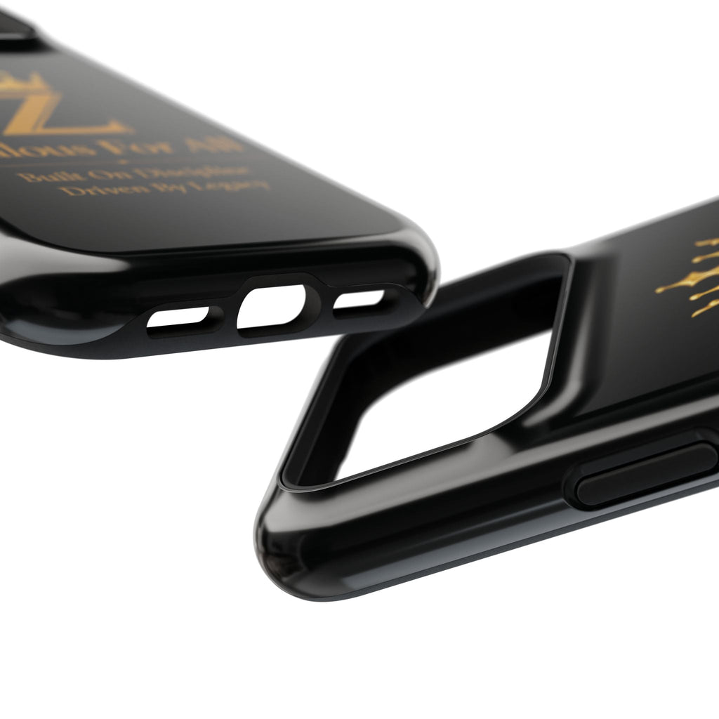 Phone Case — "Zealous For All" Gold Crown Impact-Resistant Case Printify