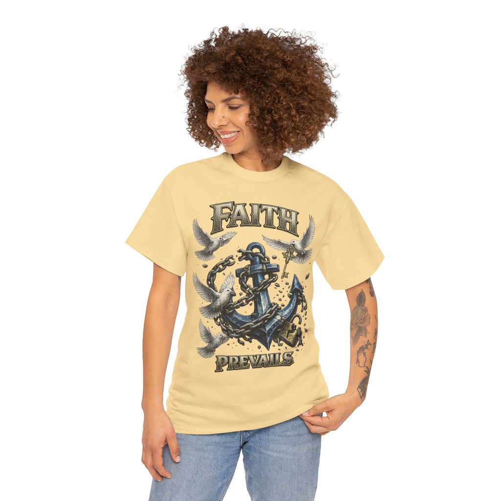 Adult Faith Prevails T‑Shirt (Blue Anchor) Printify
