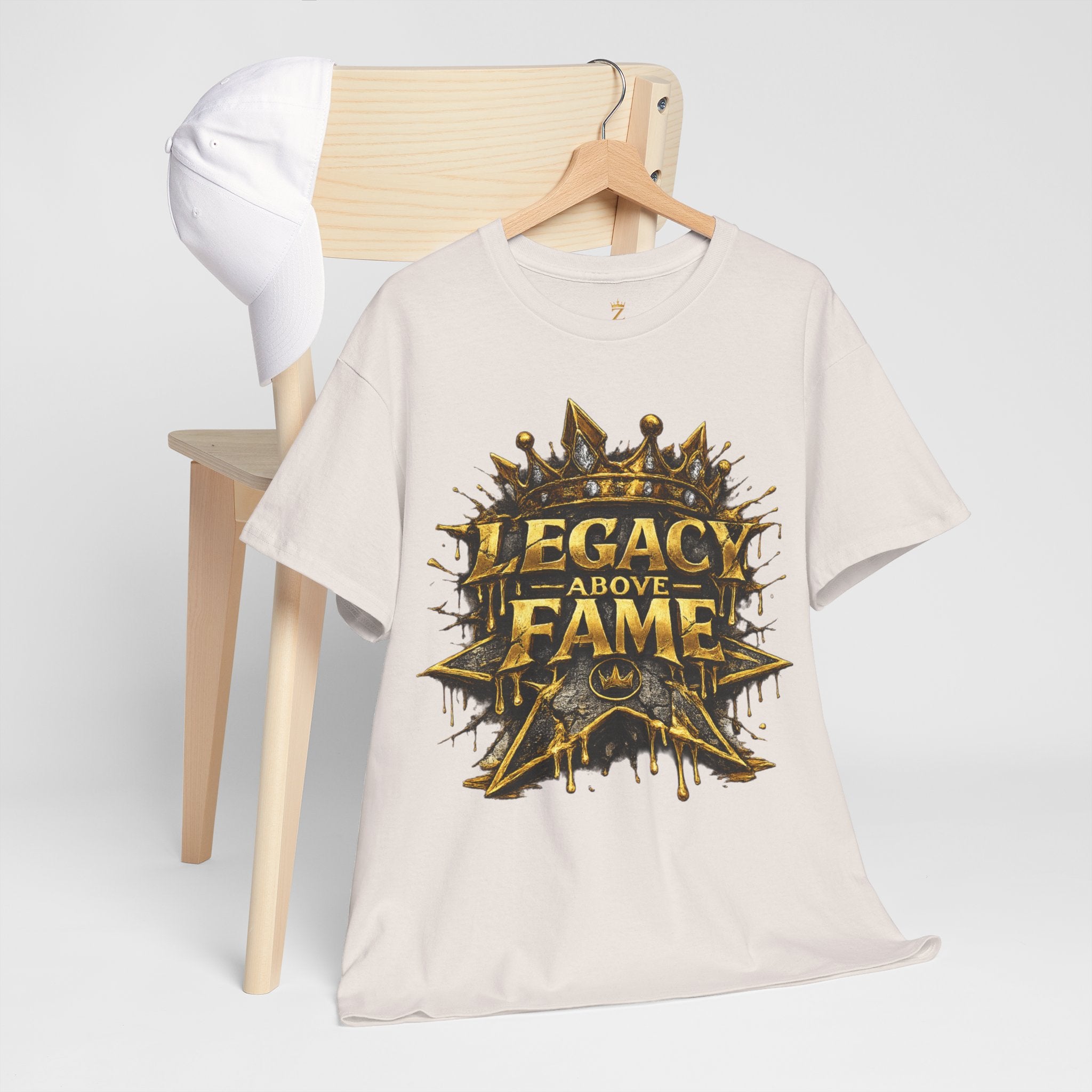 Adult Legacy Above Fame Graphic T-Shirt (Gold Drip) - Zealous For All