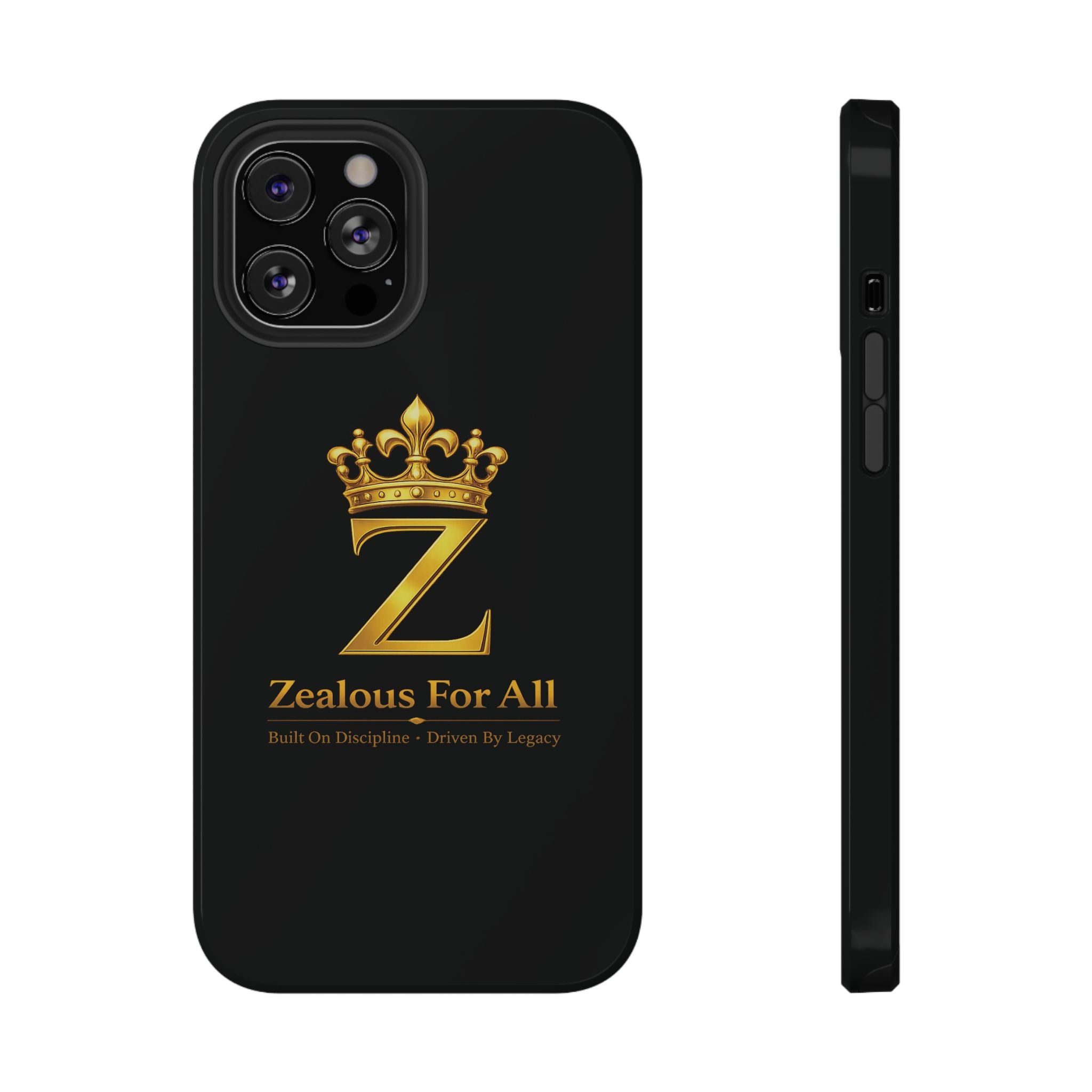 ZFA Phone Case  — "Zealous For All" Gold Crown Impact-Resistant Case Printify