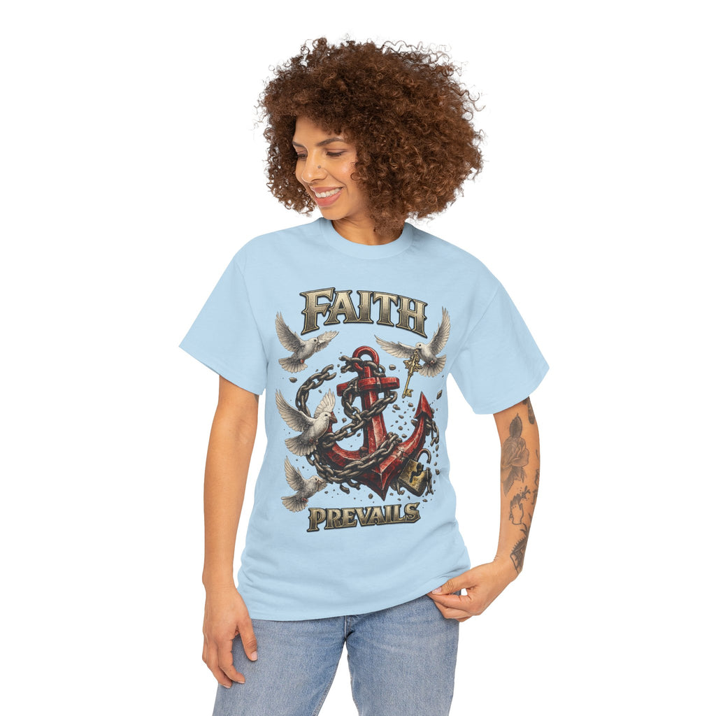 Adult Faith Prevails T‑Shirt (Red Anchor) Printify