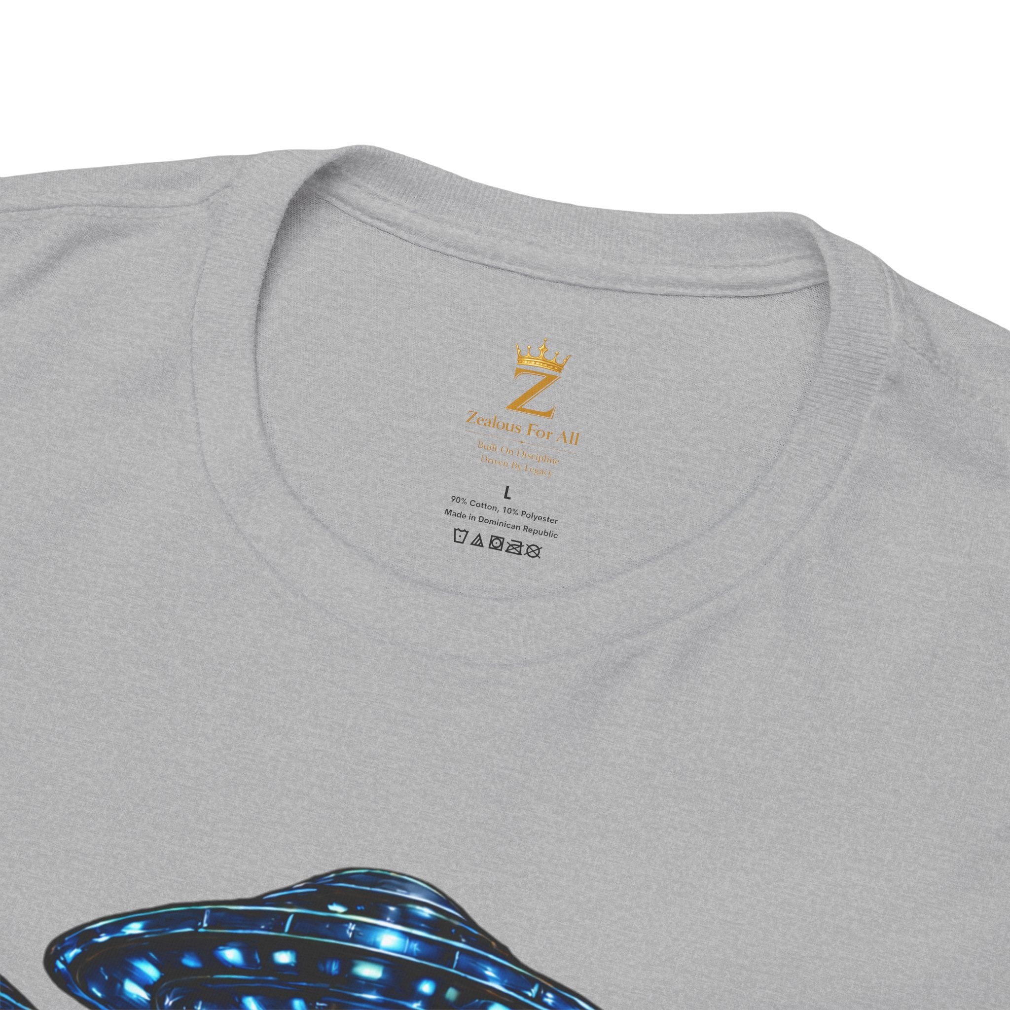 Adult "United. Fly. Organized." Graphic Tee (Blue) Printify