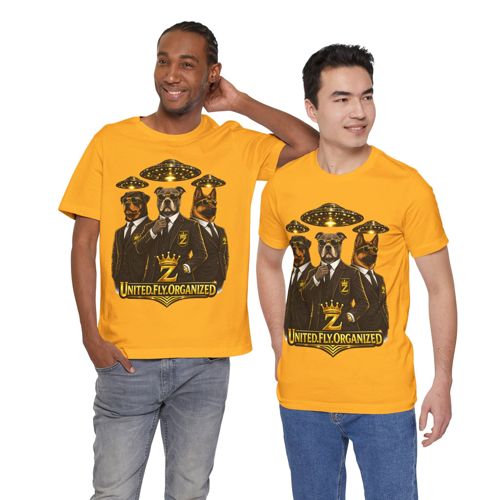 COMING SOON... United. Fly. Organized. Graphic Tee (Gold) Printify