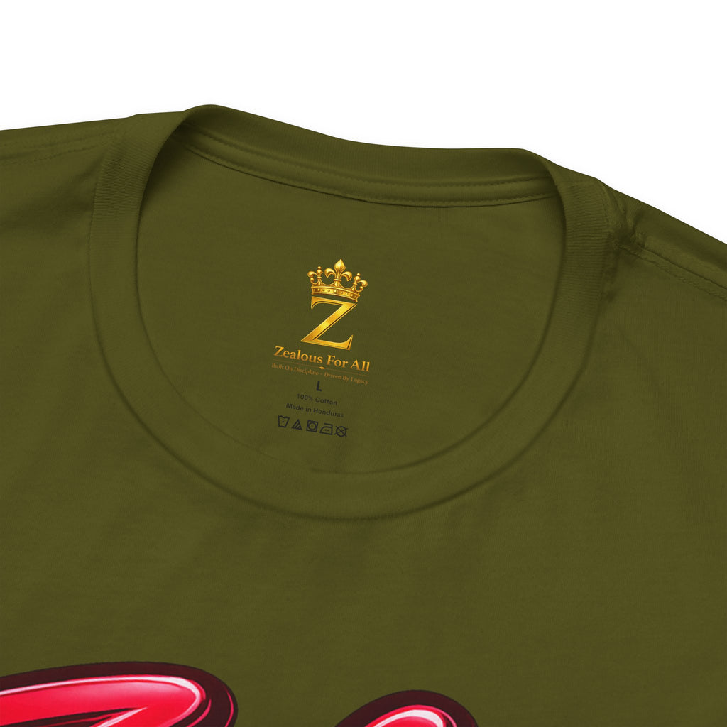 Zealous For All Graphic T-Shirt (Red Logo) Printify