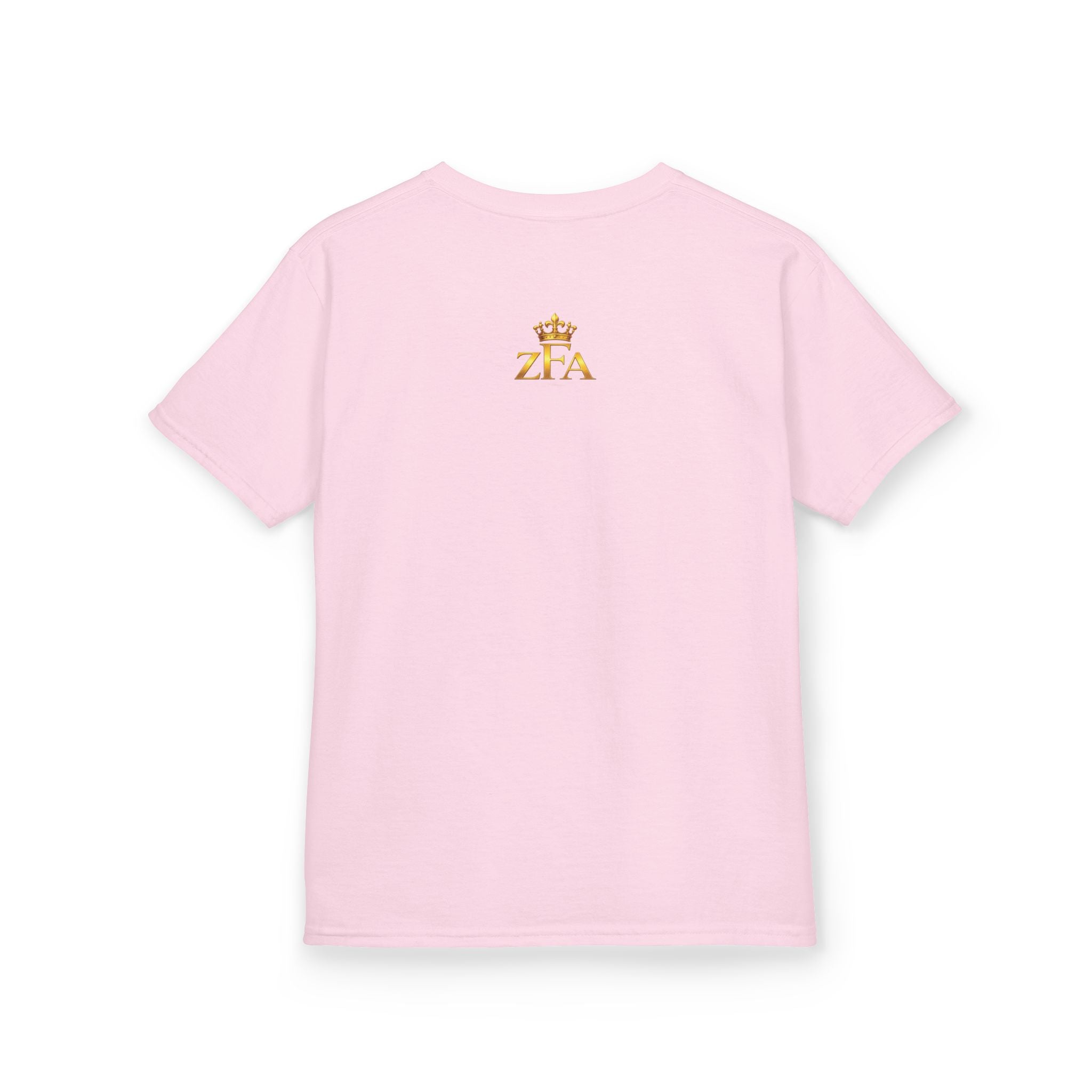 First Kids Zealous For All T-Shirt Drop 01 — Gold Logo Kids Tee Printify