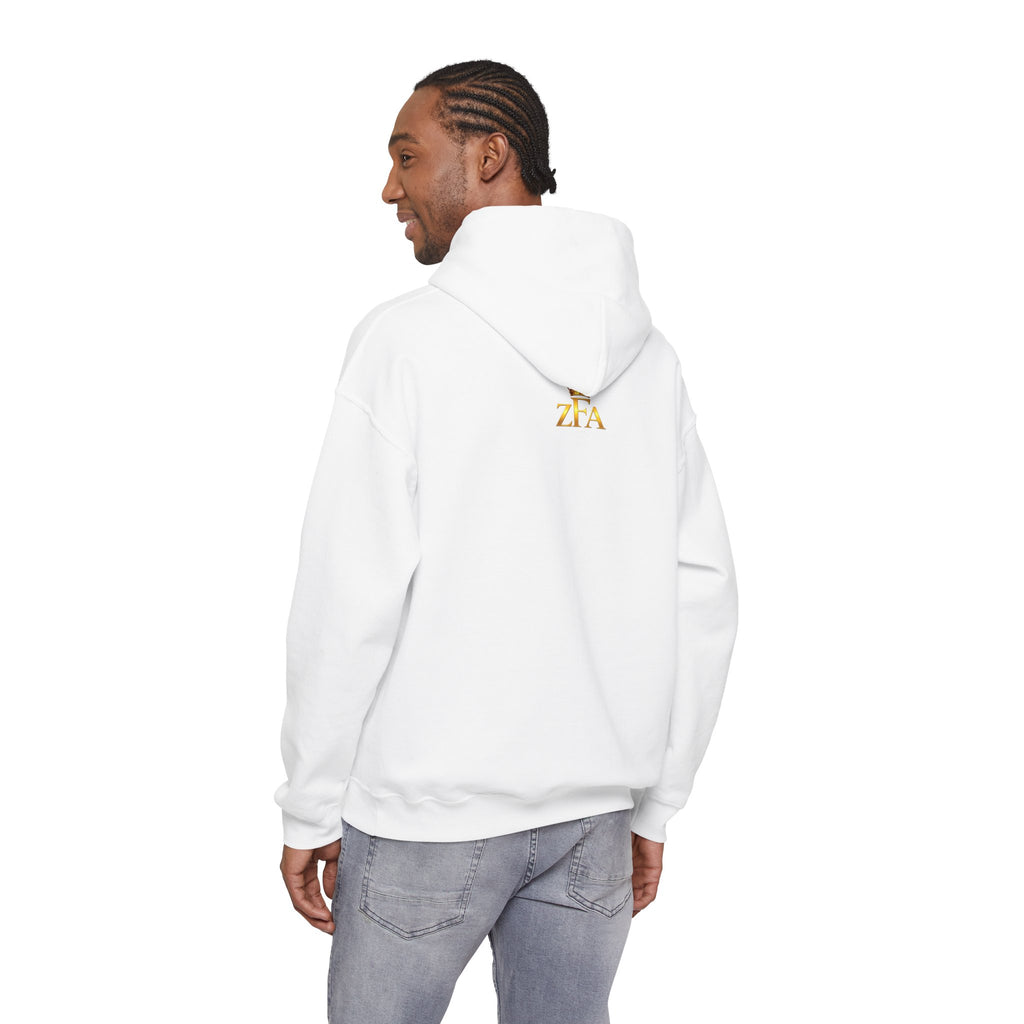 Zealous For All Hoodie — Gold Logo Printify