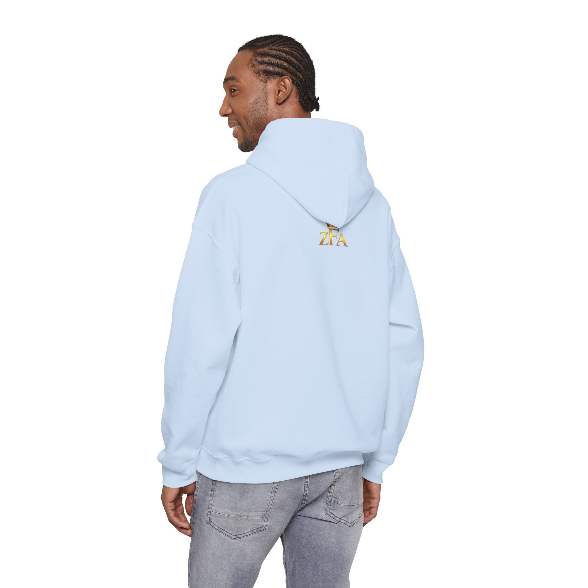 Zealous For All Hoodie — Gold Logo Printify