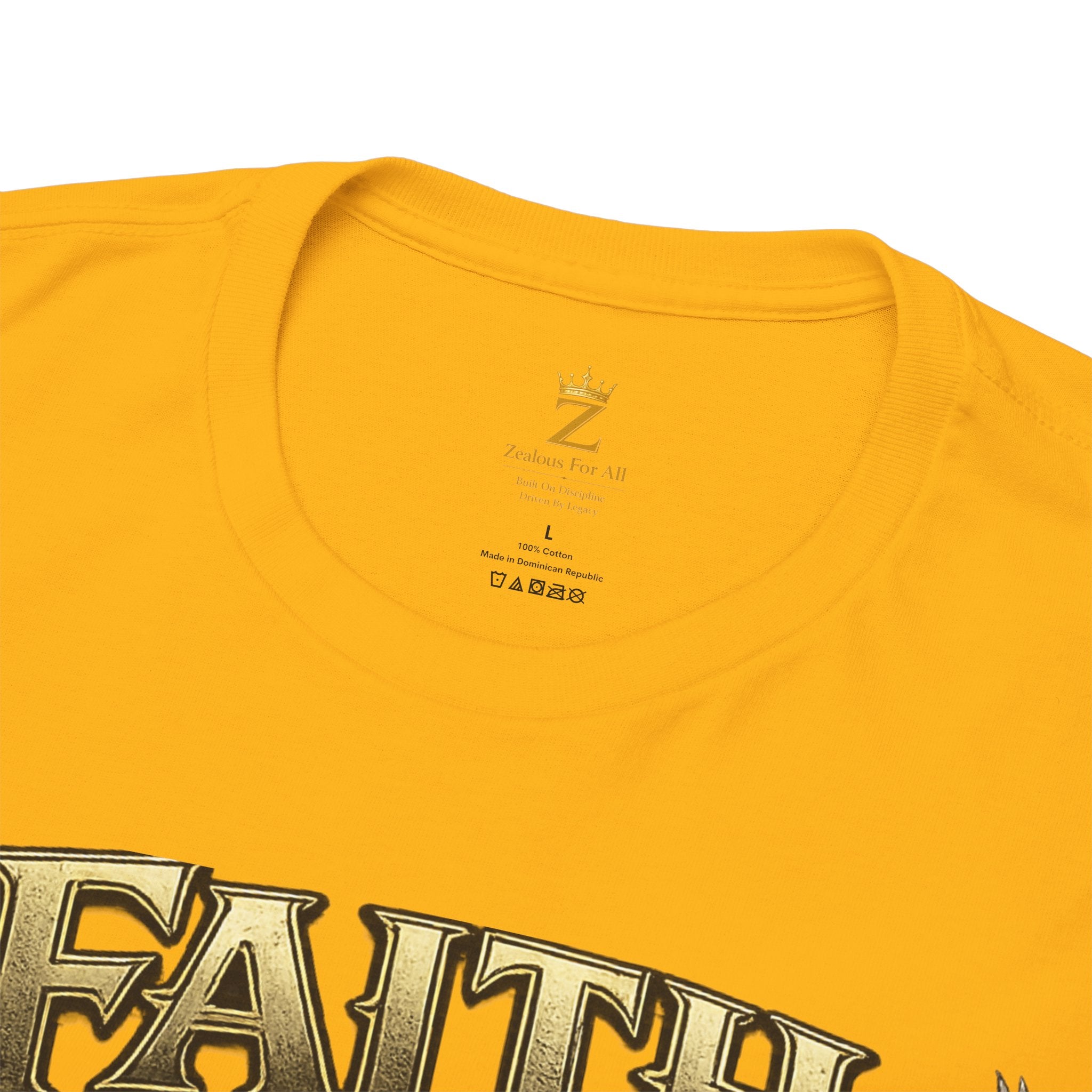 Adult Faith Prevails Anchor T-Shirt (Gold Anchor) Printify