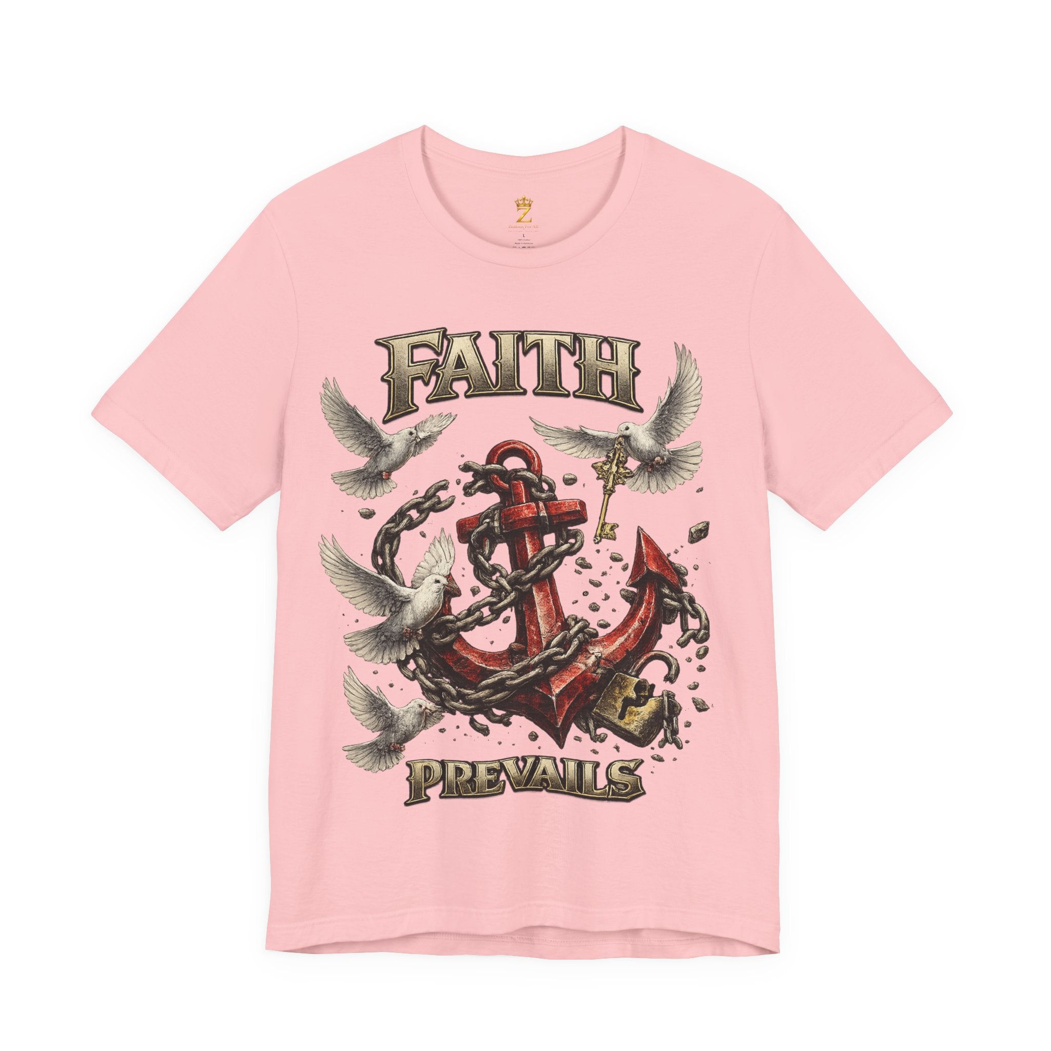 Faith Prevails T‑Shirt (Red Anchor) Printify