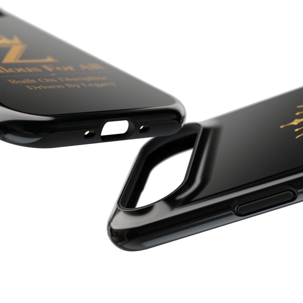 Phone Case — "Zealous For All" Gold Crown Impact-Resistant Case Printify
