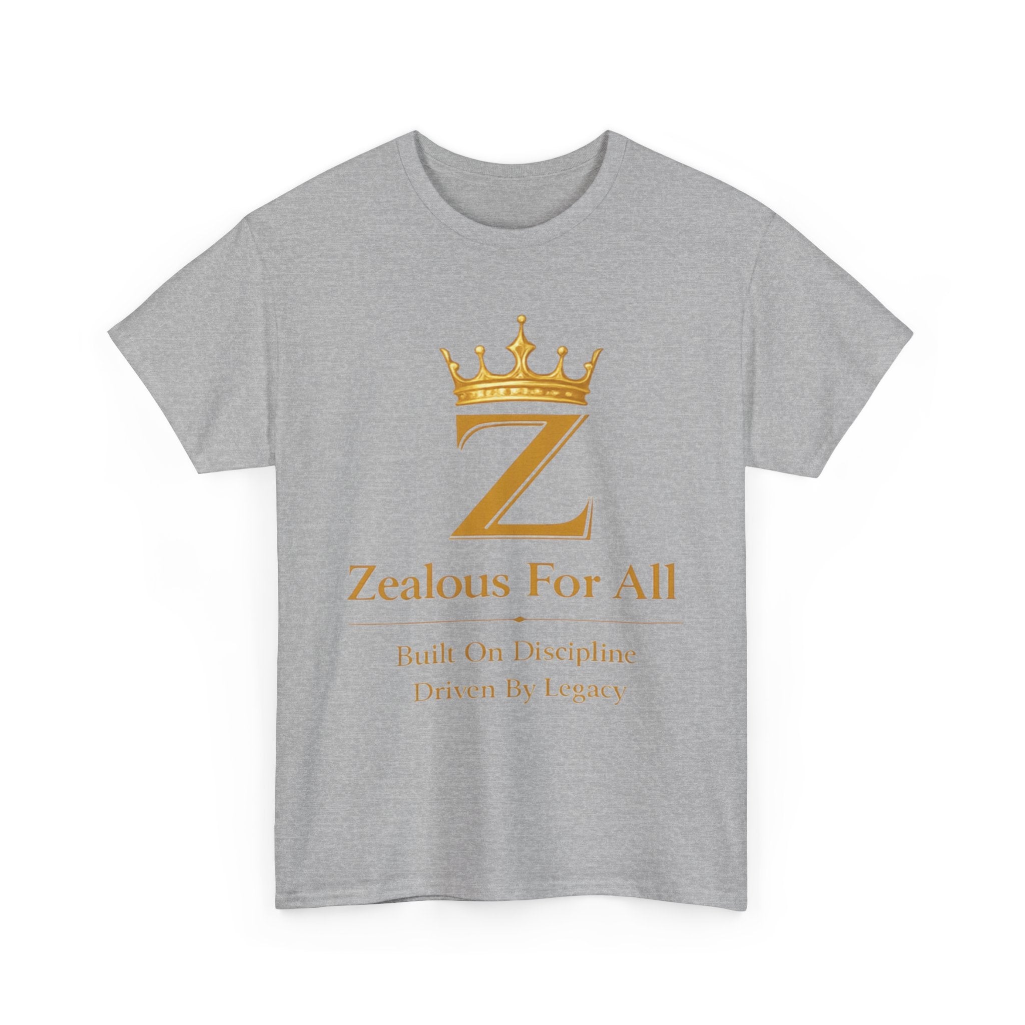 Unisex Zealous For All T-Shirt (Gold Logo) Printify