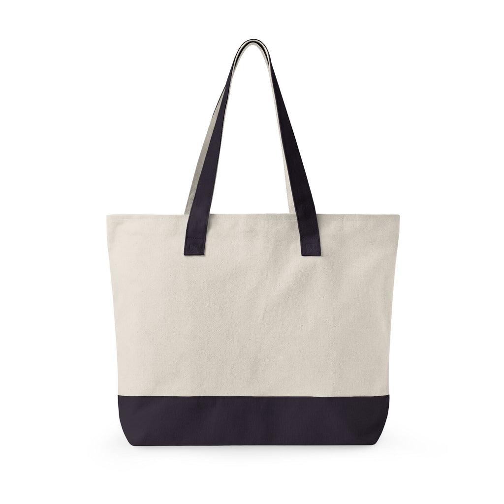 ZFA Crown Canvas Tote (Gold Lettered Zippered Beach & Everyday Bag) Printify