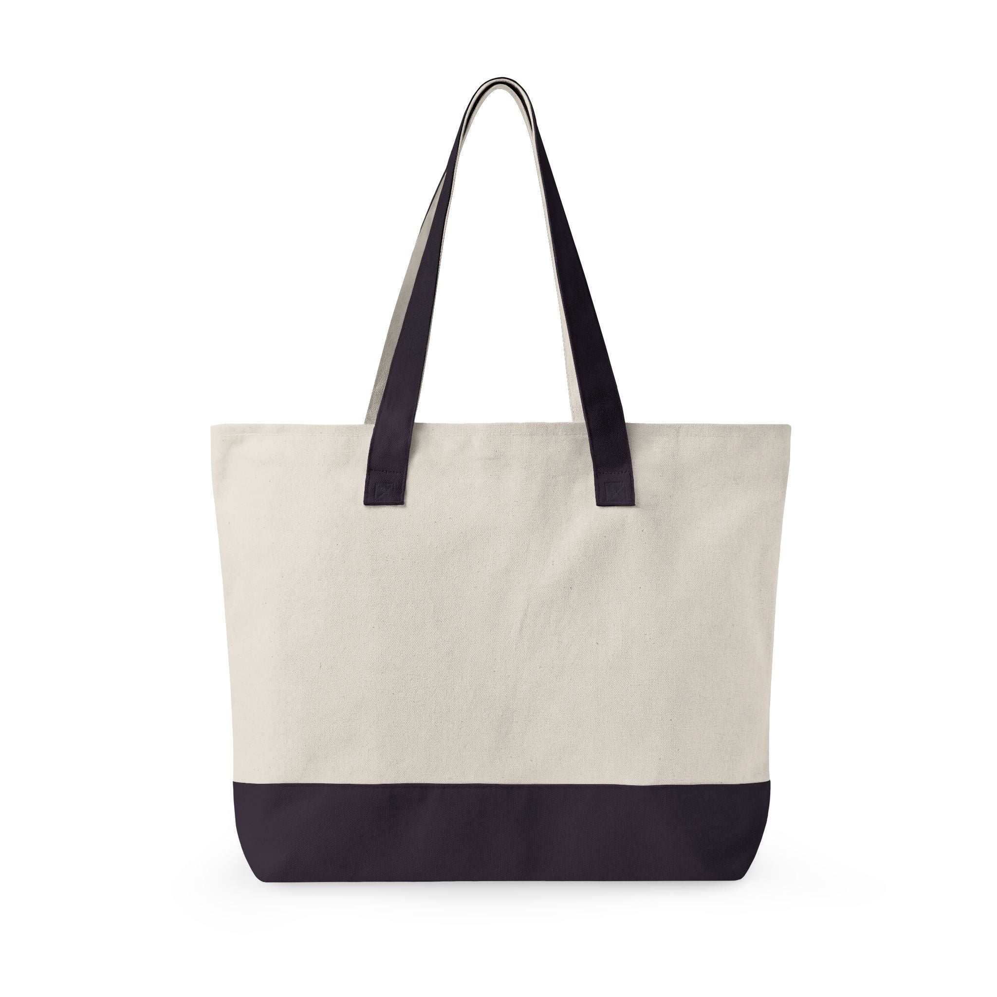 ZFA Crown Canvas Tote (Gold Lettered Zippered Beach & Everyday Bag) Printify