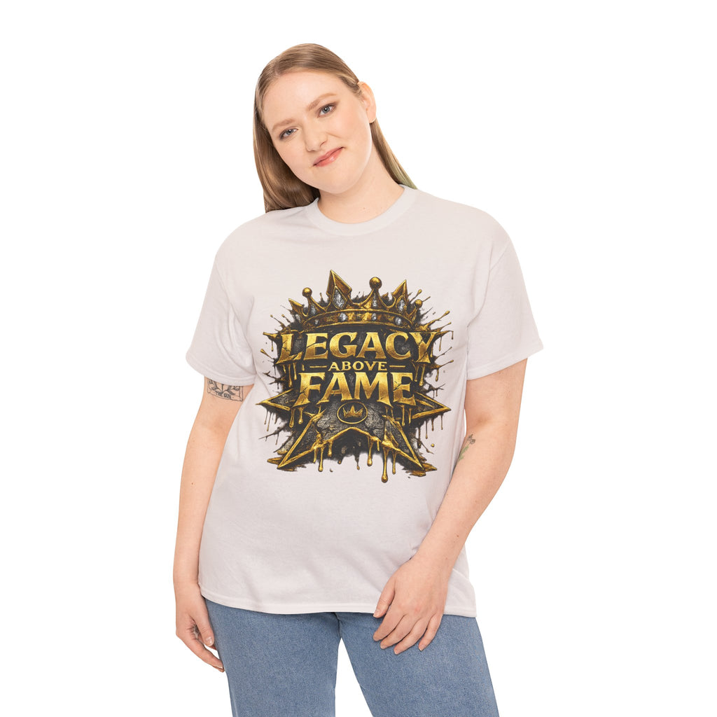 Adult Legacy Above Fame Graphic T-Shirt (Gold Drip) - Zealous For All