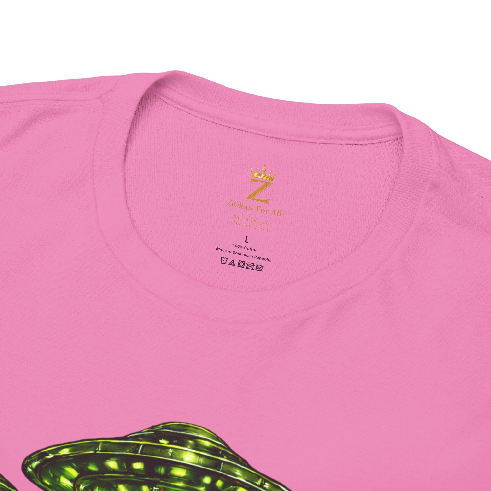 Adult "United. Fly. Organized." Graphic Tee (Lime Green) Printify