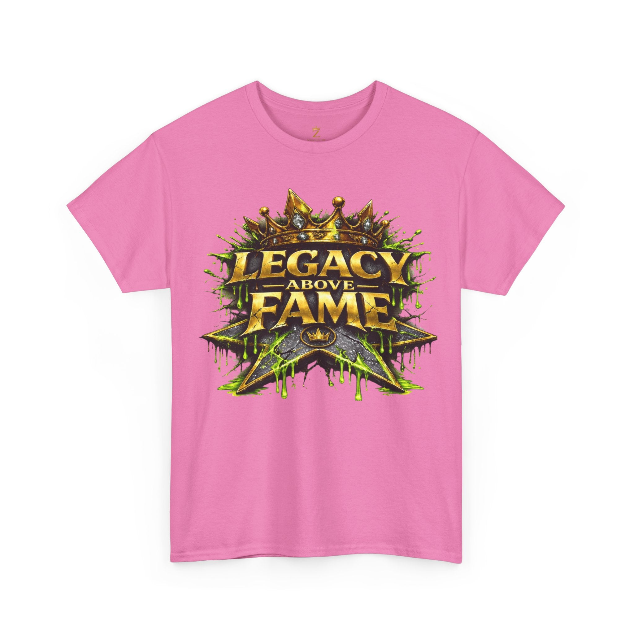 Adult Legacy Above Fame Graphic T-Shirt (Lime Green Drip) - Zealous For All