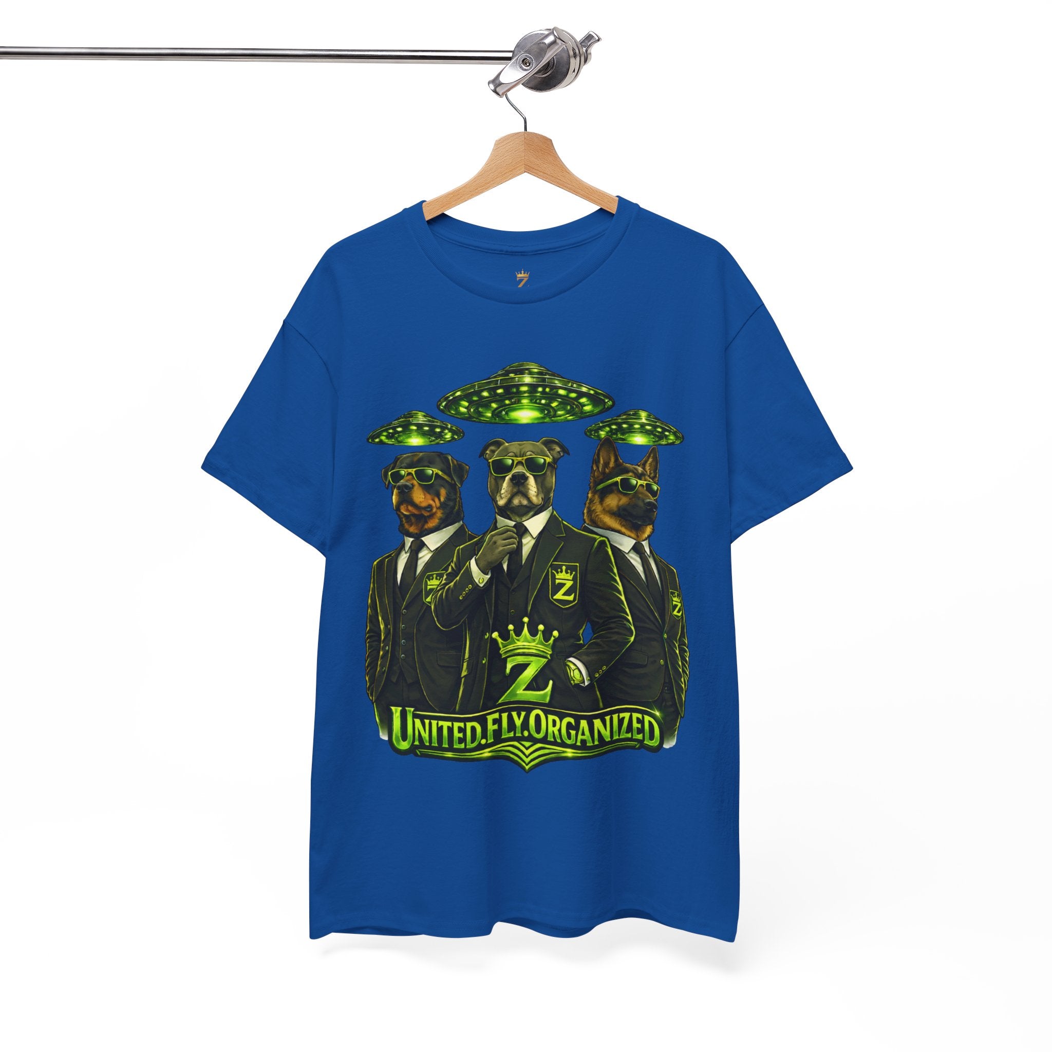 Adult "United. Fly. Organized." Graphic Tee (Lime Green) Printify