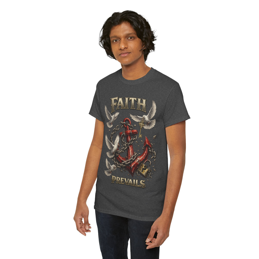 Adult Faith Prevails T‑Shirt (Red Anchor) Printify