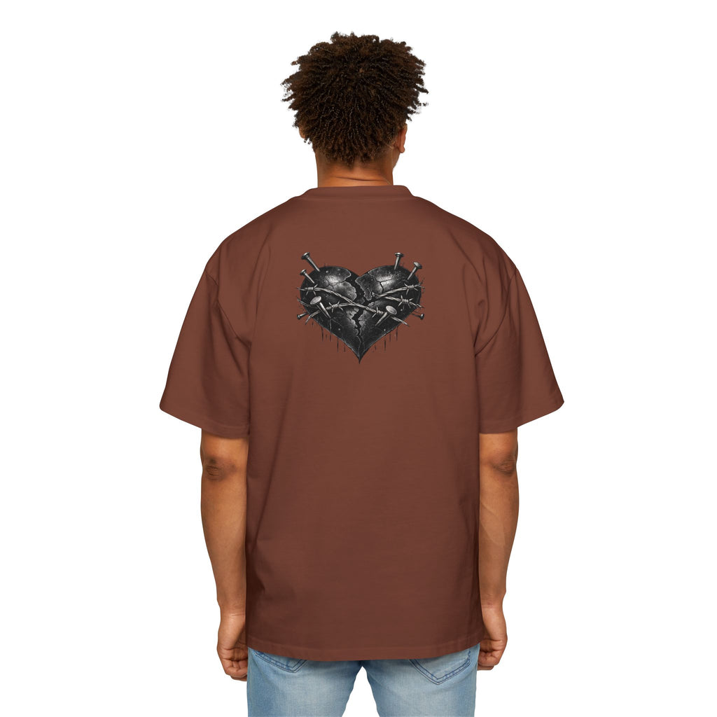 Oversized Discipline Over Emotions Graphic Tee (Black Heart) Printify