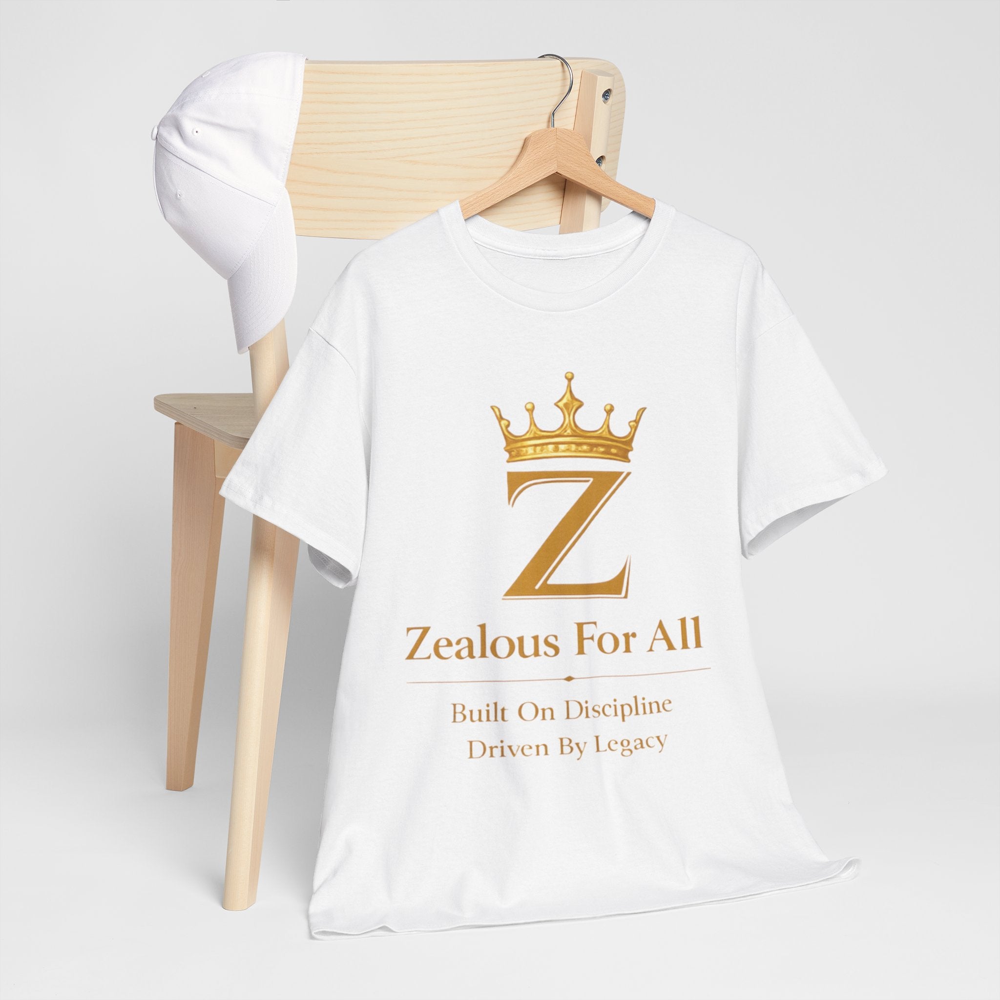 Unisex Zealous For All T-Shirt (Gold Logo) Printify