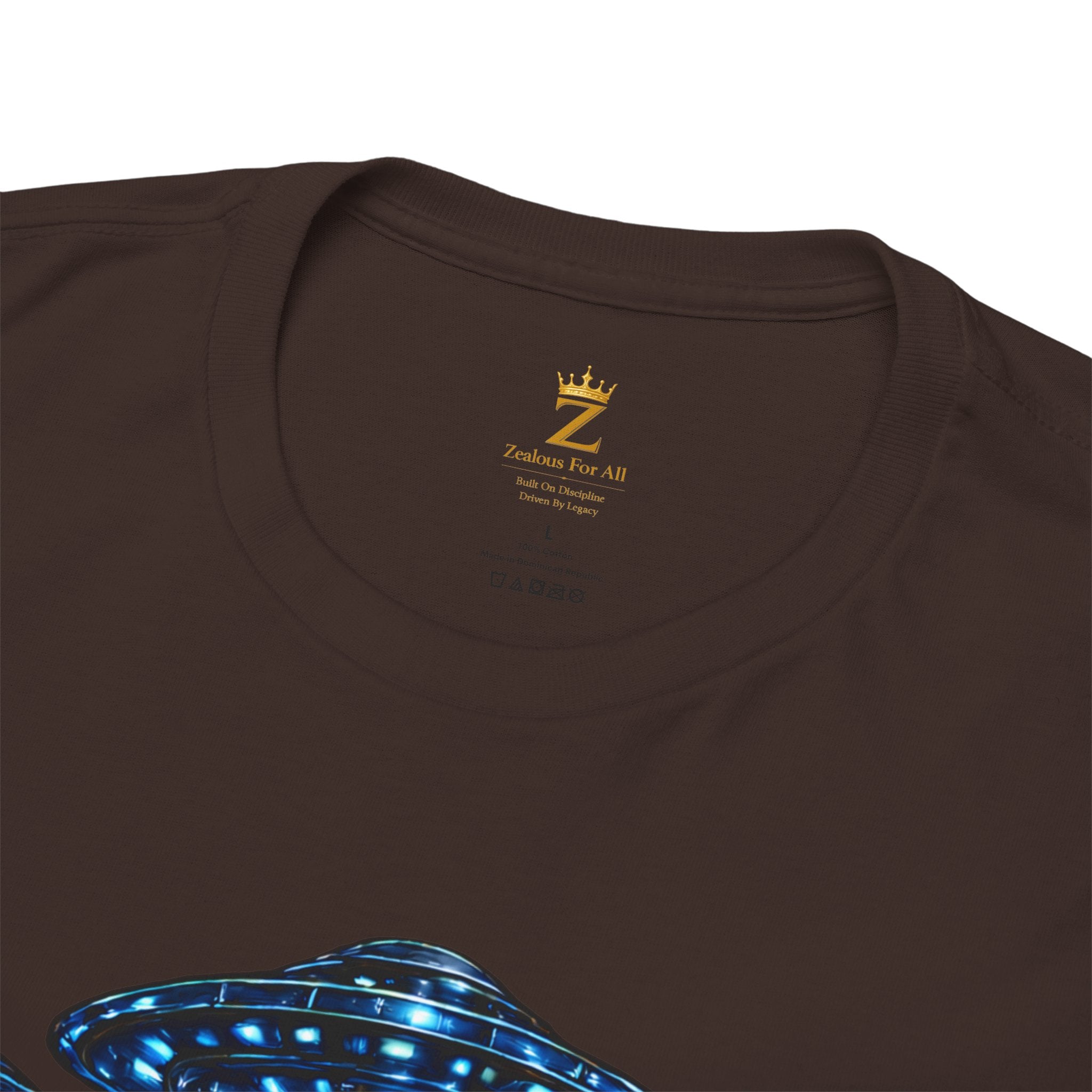 Adult "United. Fly. Organized." Graphic Tee (Blue) Printify