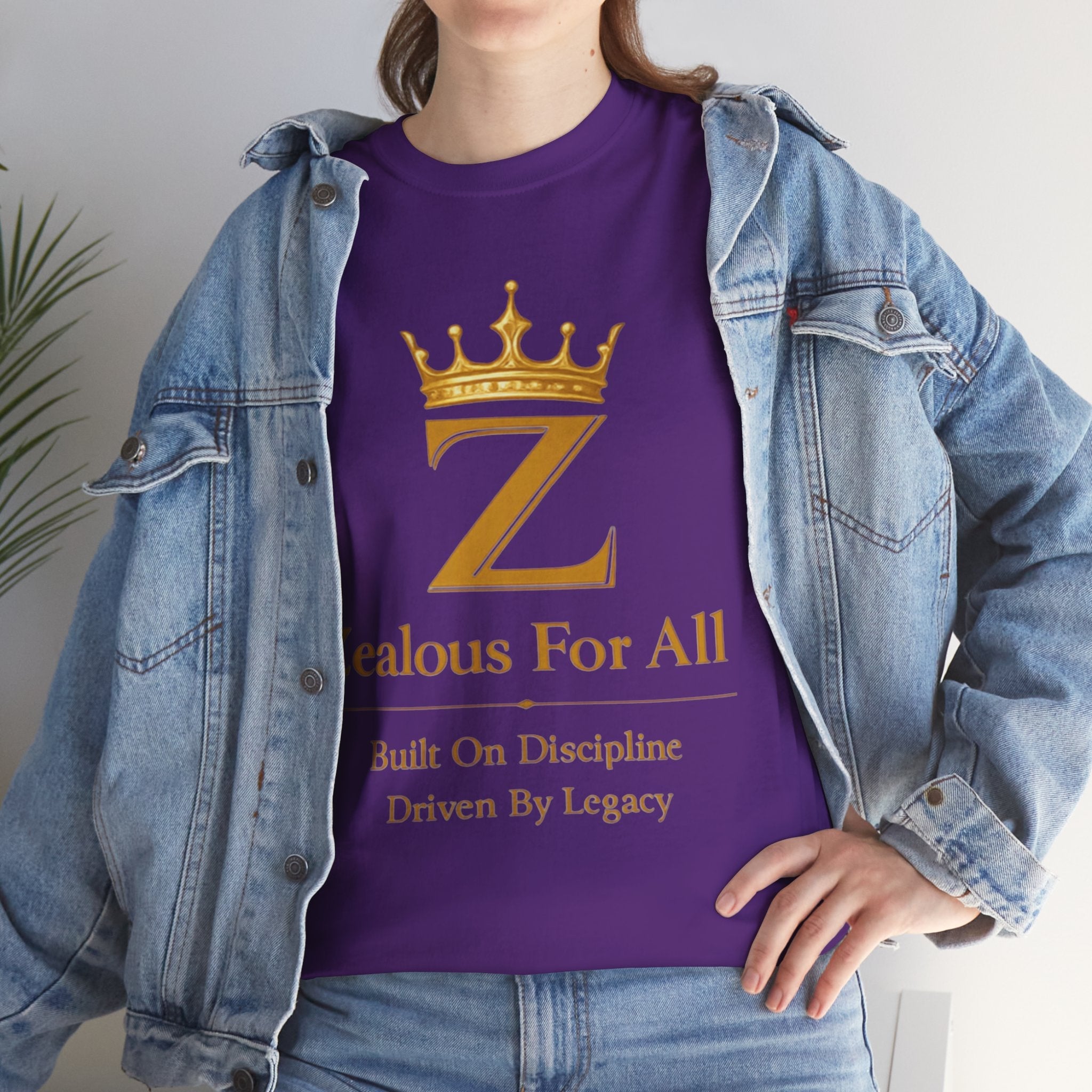Unisex Zealous For All T-Shirt (Gold Logo (with Back logo) T-shirt) Printify