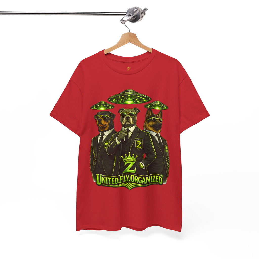 Adult "United. Fly. Organized." Graphic Tee (Lime Green) Printify