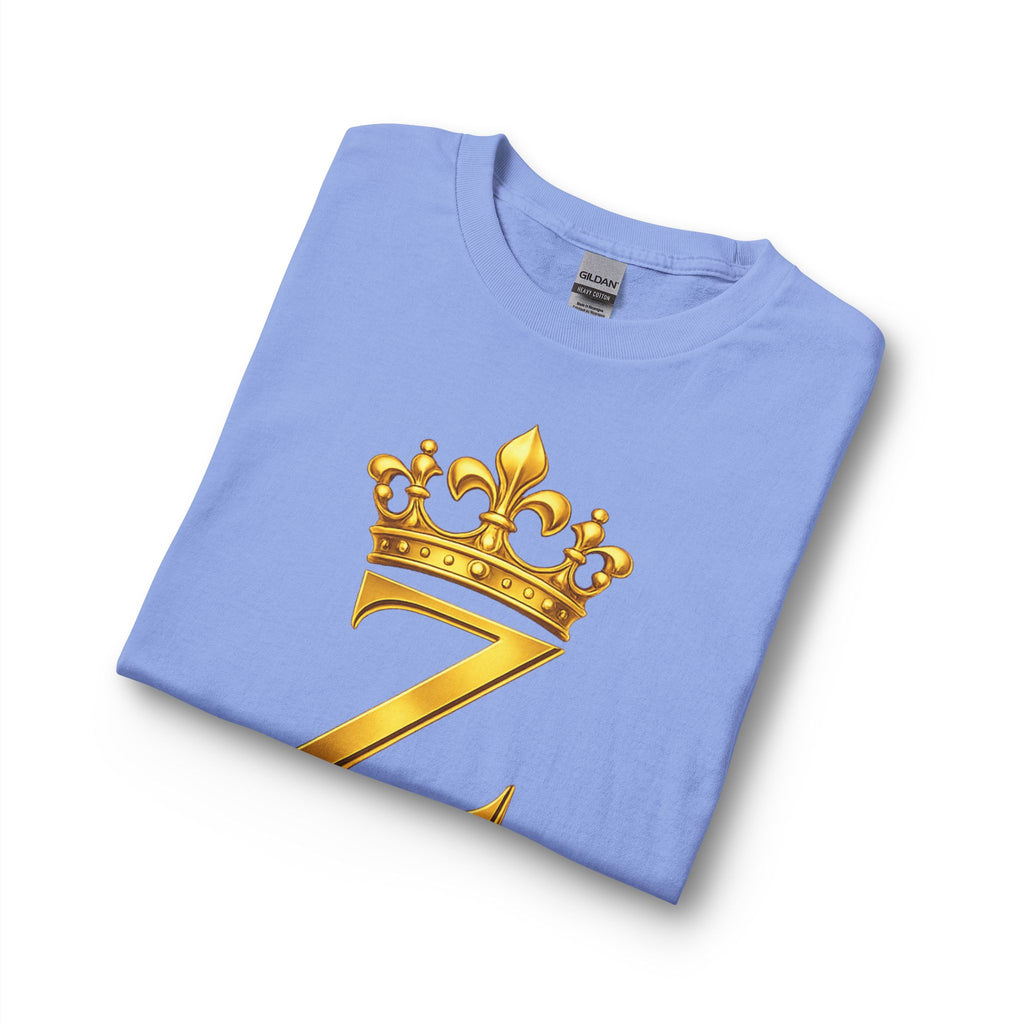 Long Sleeve Shirt — "Zealous For All" Gold Crown Logo, Printify