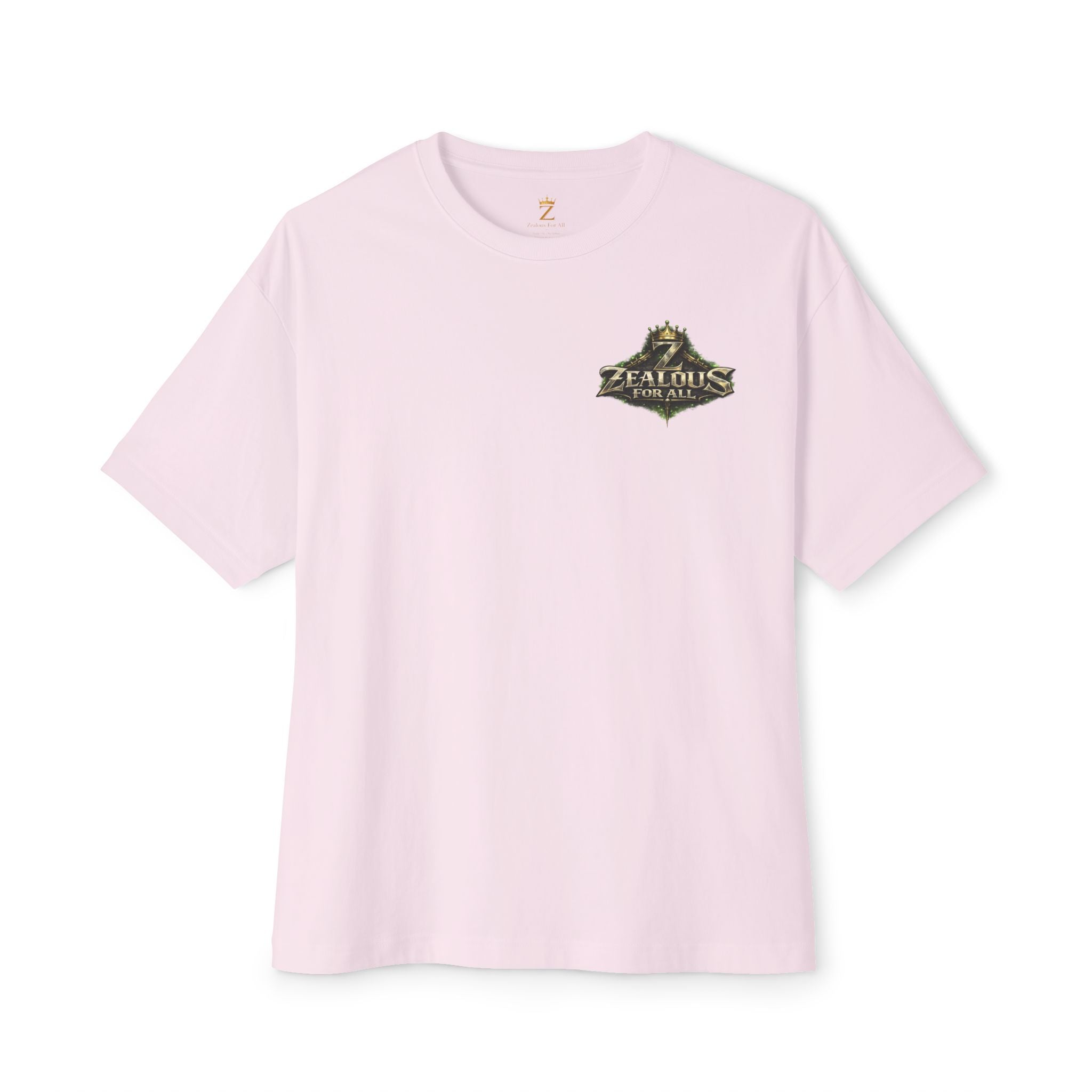 Adult *Oversized* Discipline Over Emotions (Back) Graphic Tee (Lime Green Heart) Printify