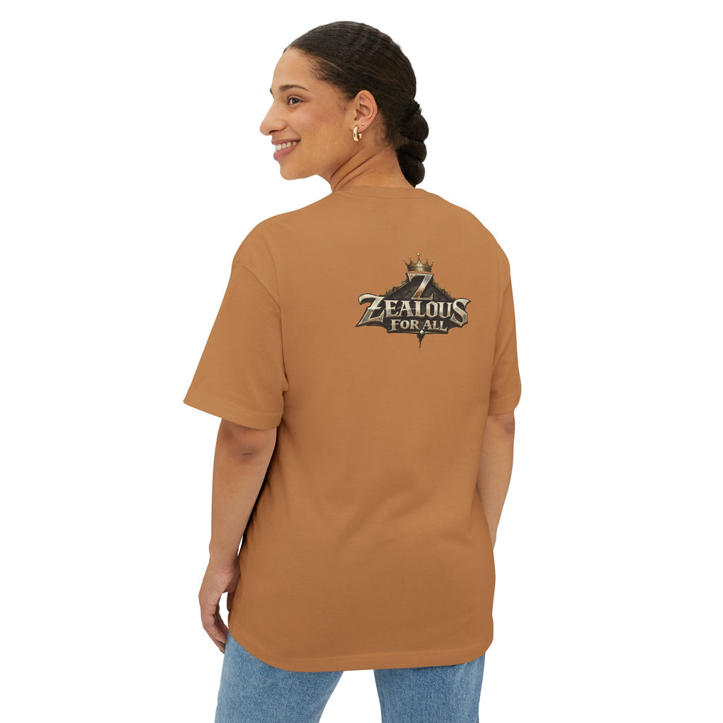 Adult *Oversized* Discipline Over Emotions Graphic Tee (Black Heart) - Zealous For All