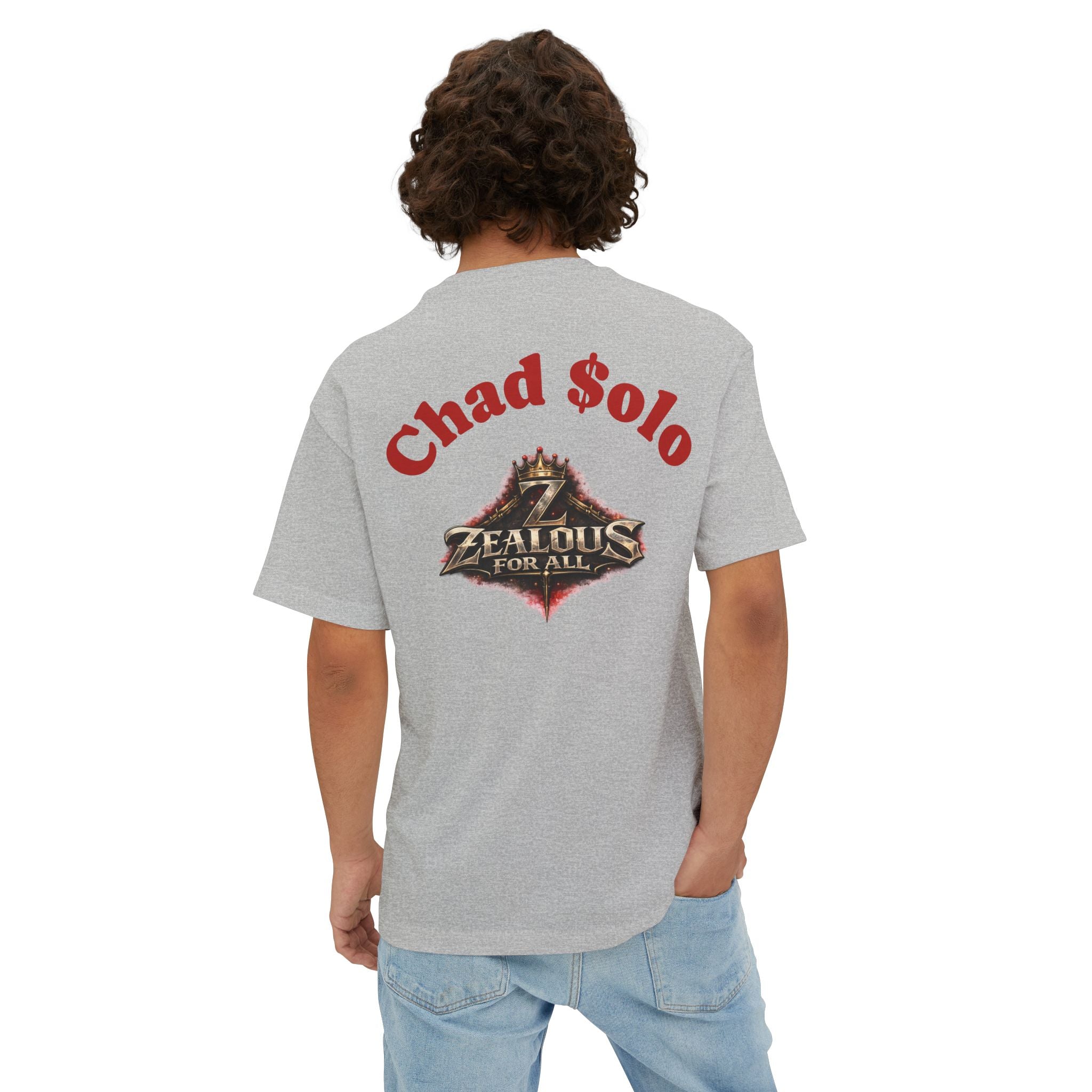 CEO CHAD EDITION *Oversized* Discipline Over Emotions Graphic Tee (Red Heart) Printify